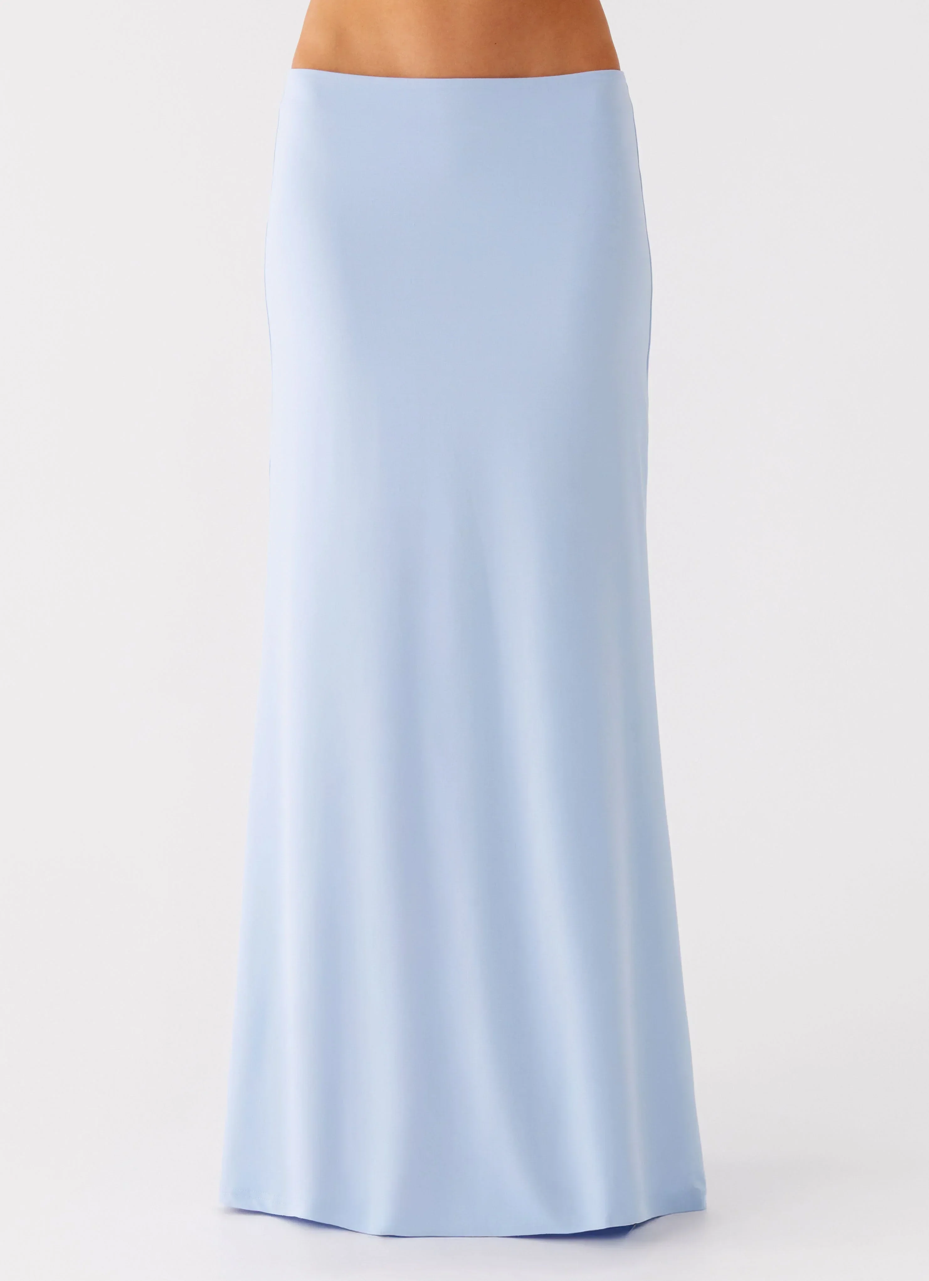Like A Flower Maxi Skirt - Baby Blue