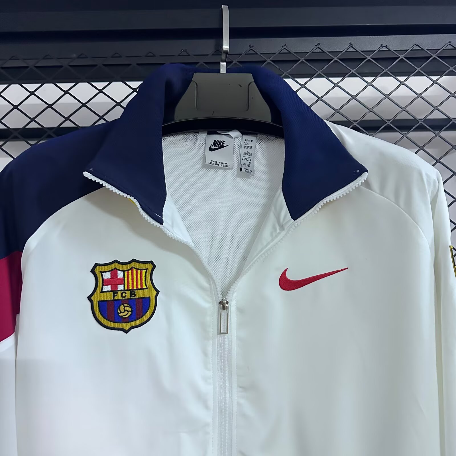2025/26 Barcelona Retro Edition Waterproof Windbreaker