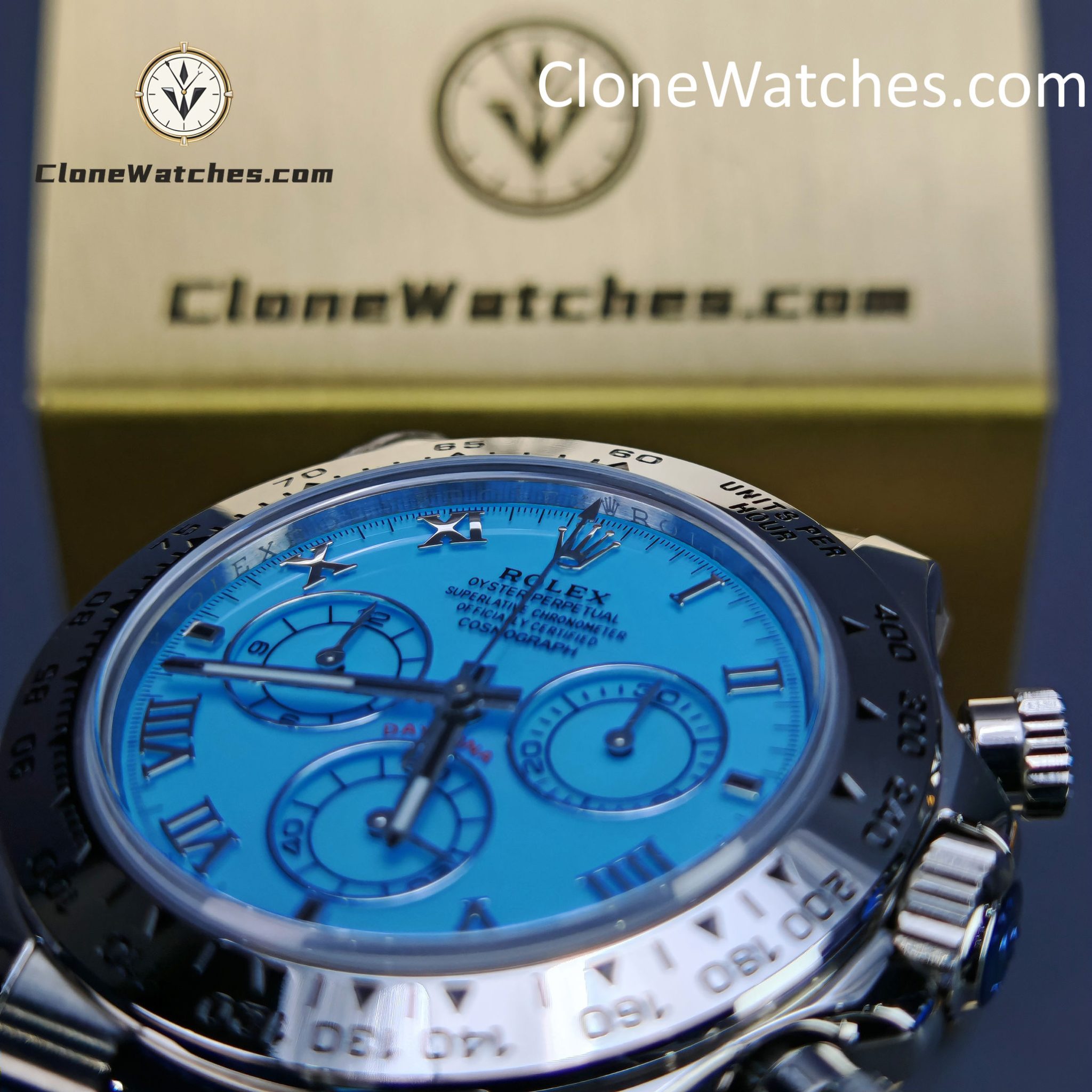 Rolex Super Clone Watches 1:1 Daytona M116519 Beach Blue 4130 Movement