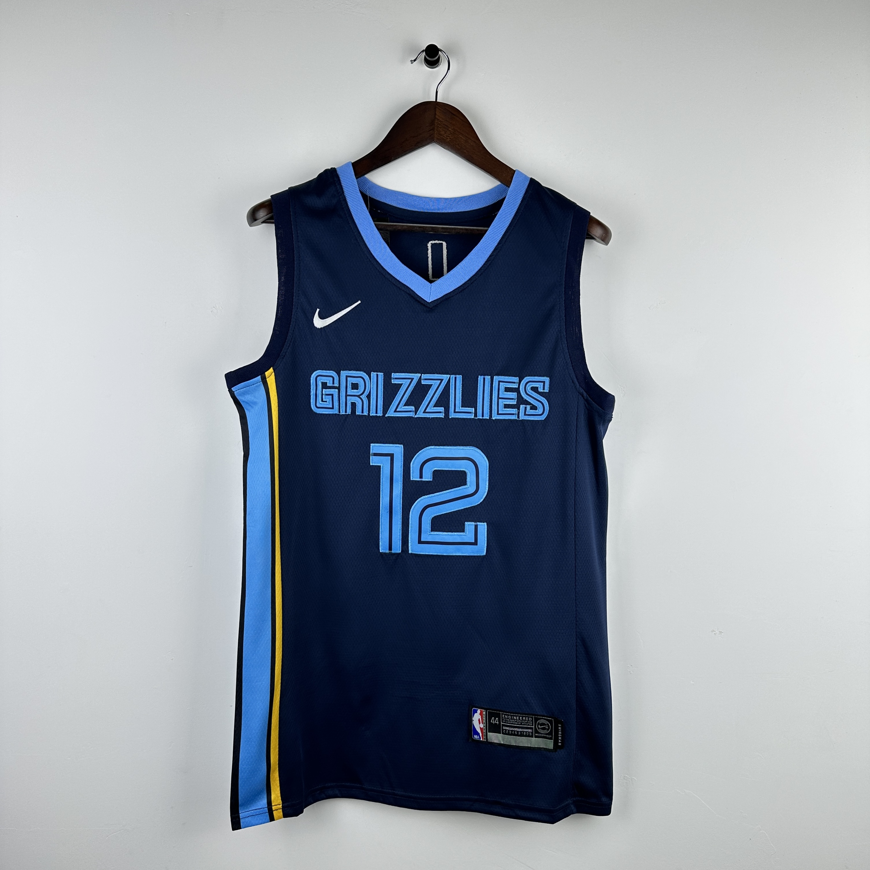 Embroidery Grizzlies Navy No. 12 Morant