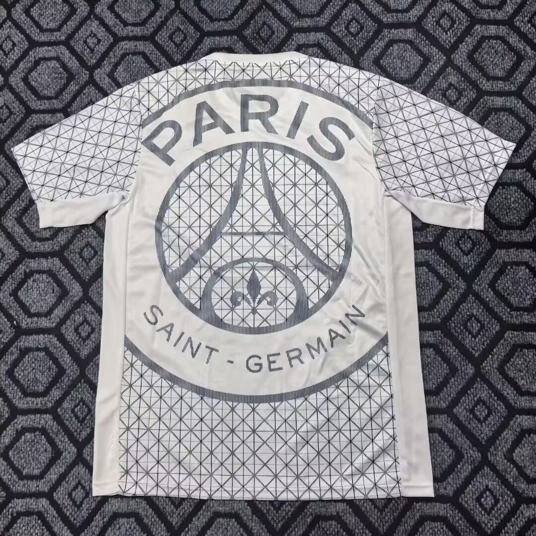 25-26 Paris Stripe Pre-Game Jersey with White Stars - Fan Edition
