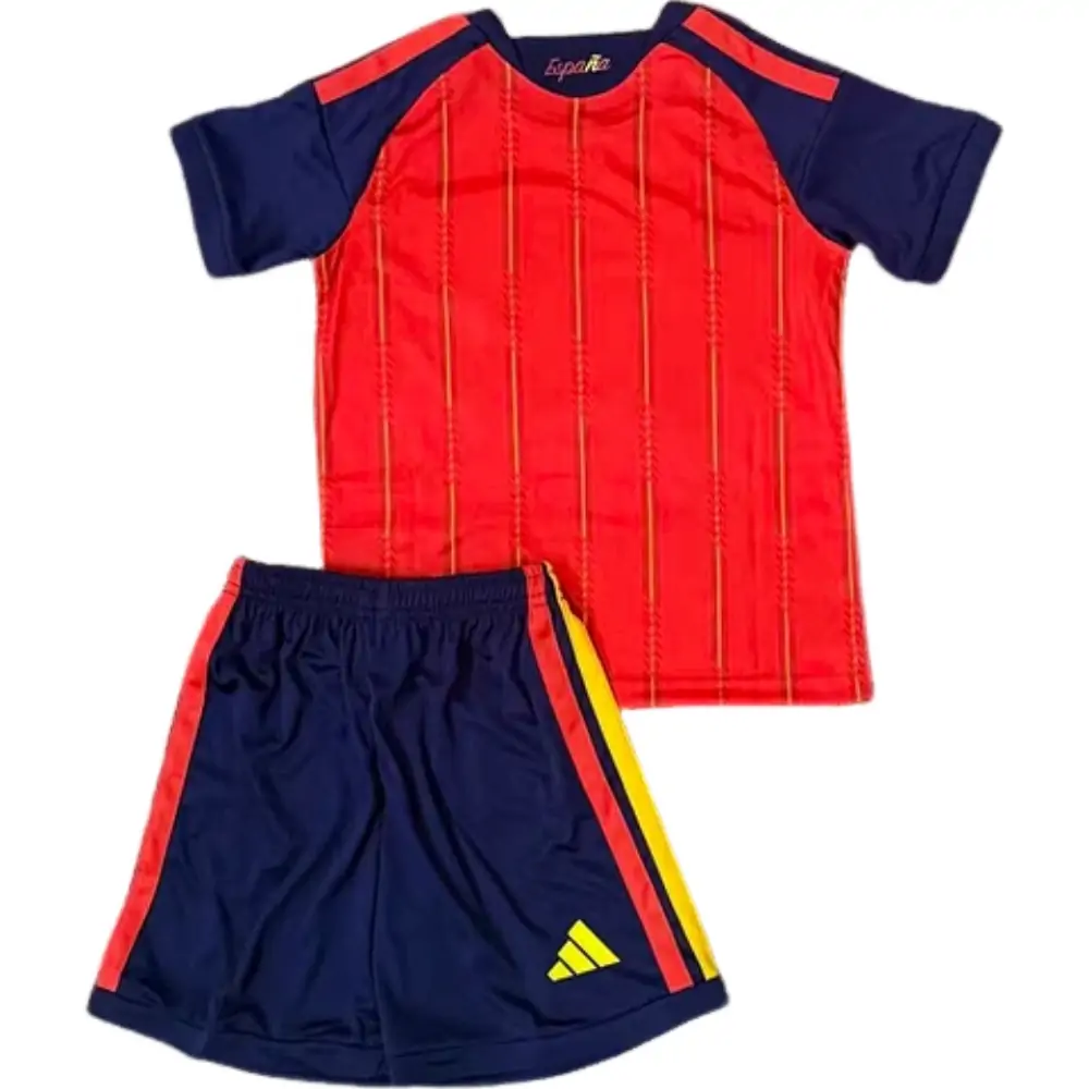 2026 World Cup Spain Home Kit - Short Sleeve Children's suit Fans Edition