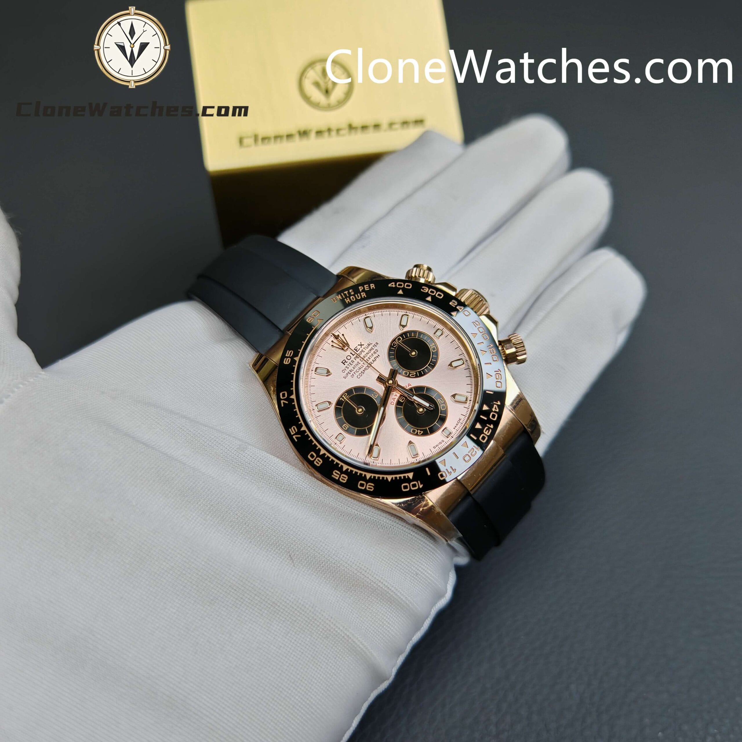 Rolex Super Clone Watches 1:1 Daytona 116515 Oysterflex Strap 4130 Movement