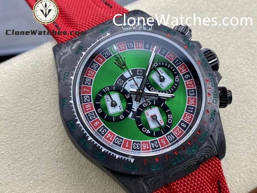 Modified Super Clone Watches 1:1 DiW Rolex Daytona NTPT Carbon LUCKY PLAYER