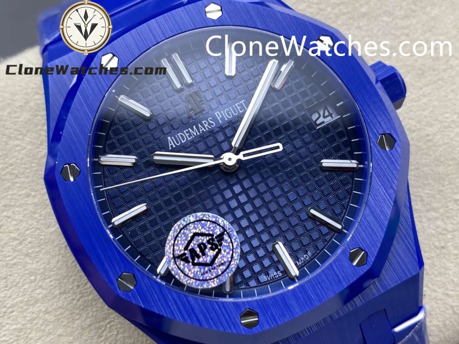 Audemars Piguet Super Clone Watches 1:1 Royal Oak Blue Ceramic 15500 Blue dial