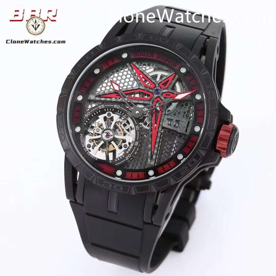 Roger Dubuis Super Clone Watches 1:1 Excalibur Spider Skeleton Dial DBEX0817 39MM