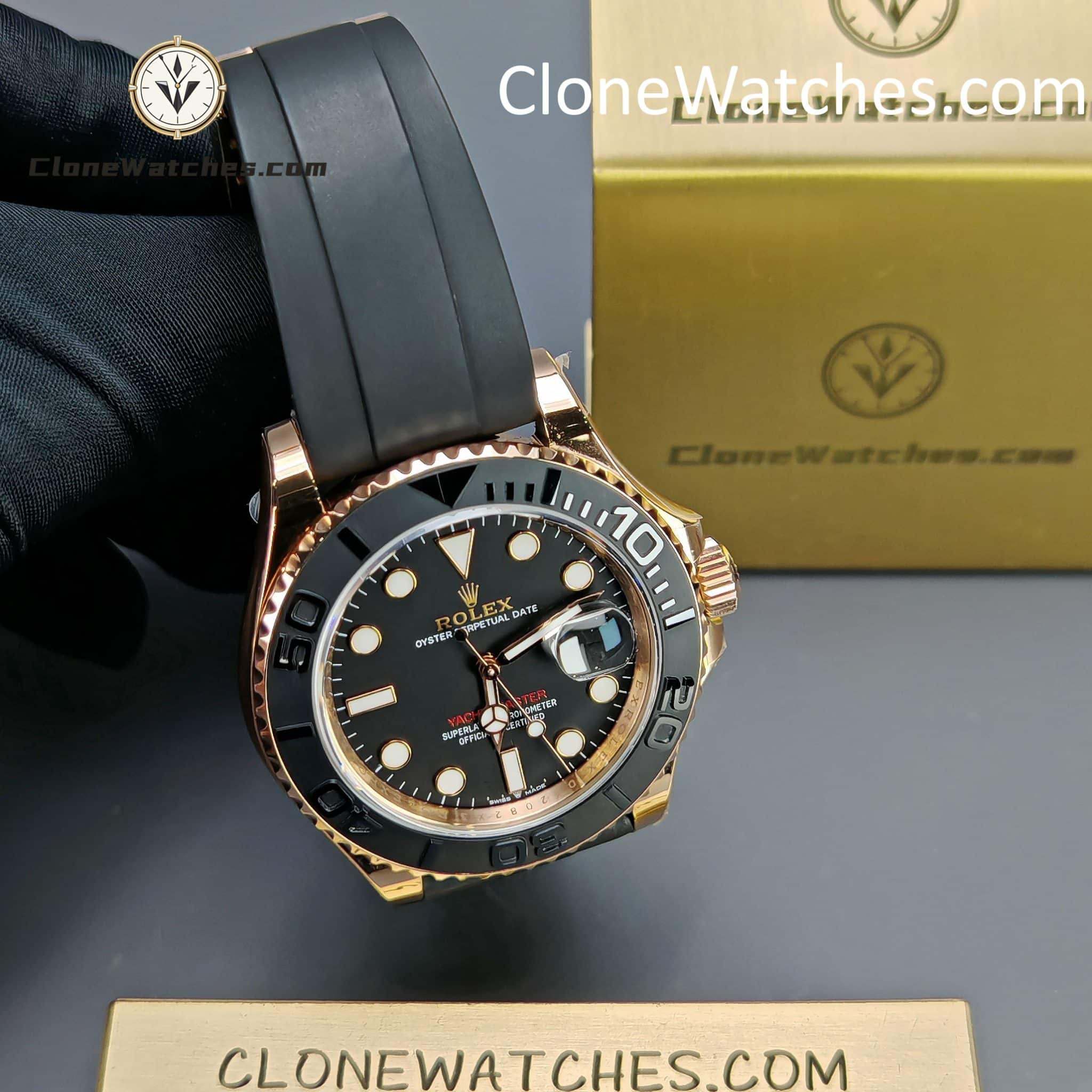 Rolex Super Clone Watches 1:1 Yacht Master 18k Rose Gold m126655-0002 3235 Movement