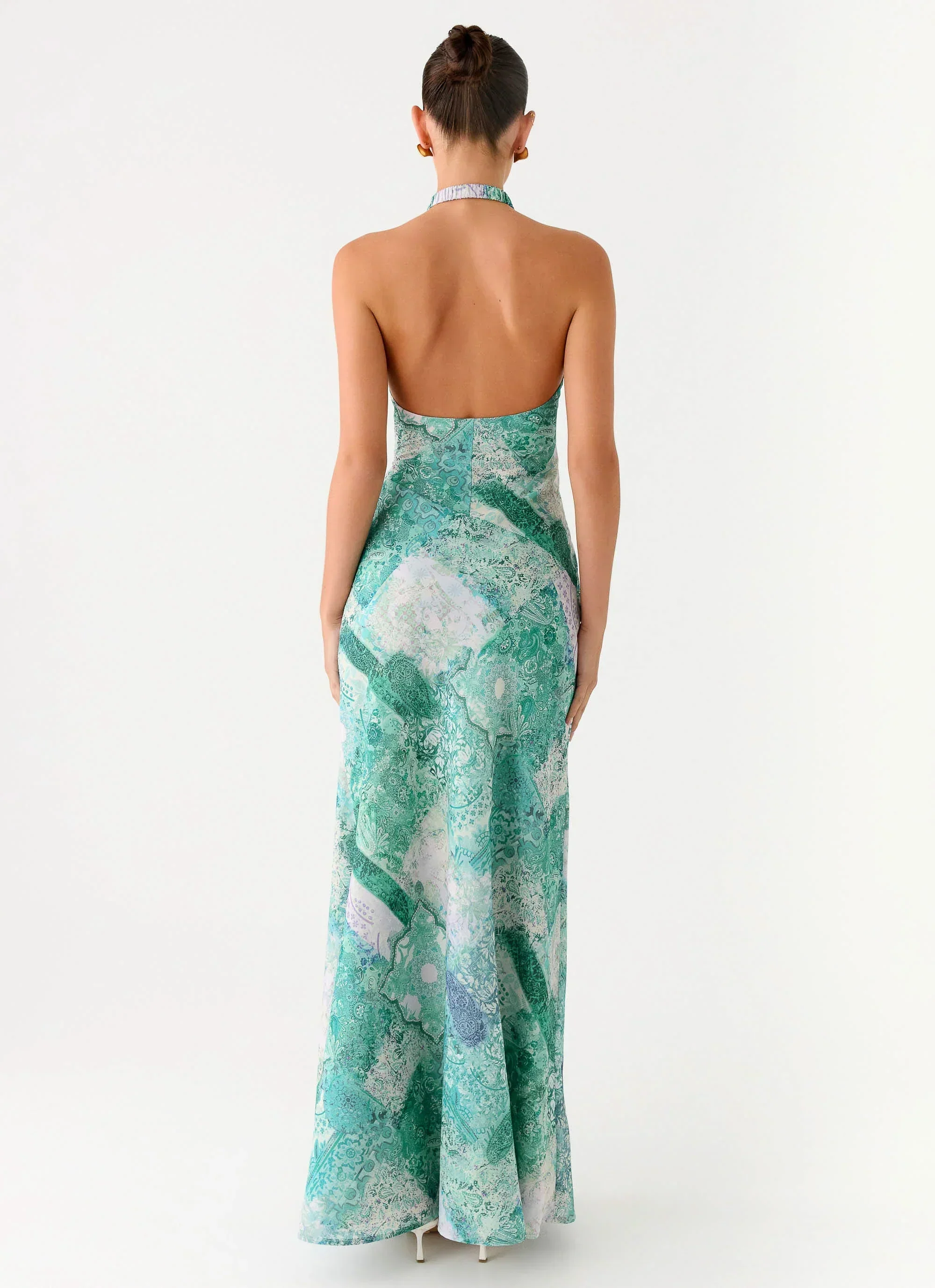 So Chic Maxi Dress - Green Paisley