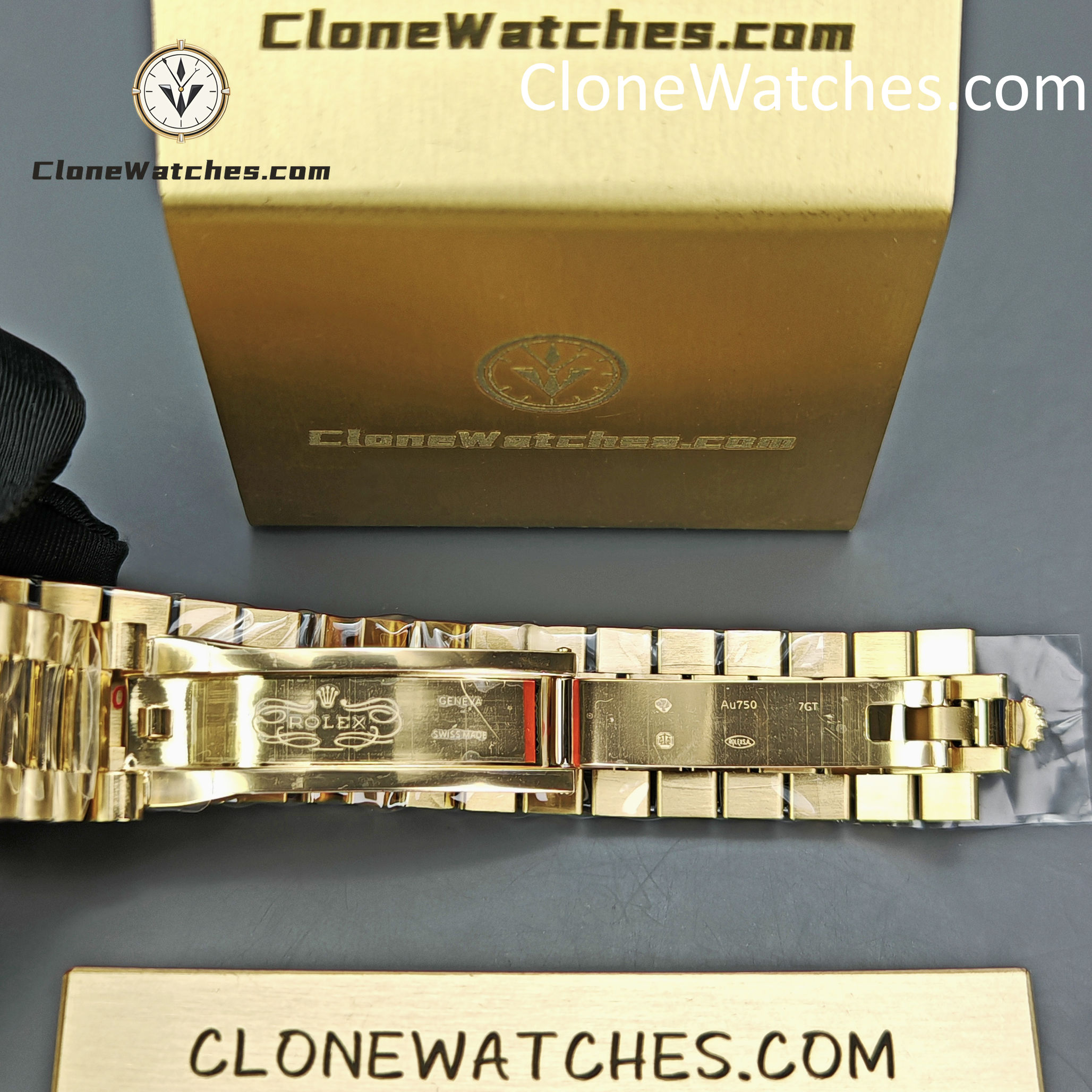 Rolex Super Clone Watches 1:1 Day Date 18K Gold Black Dial 40mm m228238-0067 3255 Movement