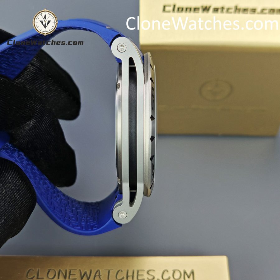 Roger Dubuis Super Clone Watches 1:1 Excalibur Skeleton Tourbillon RDDBEX0479 45MM Blue Strap