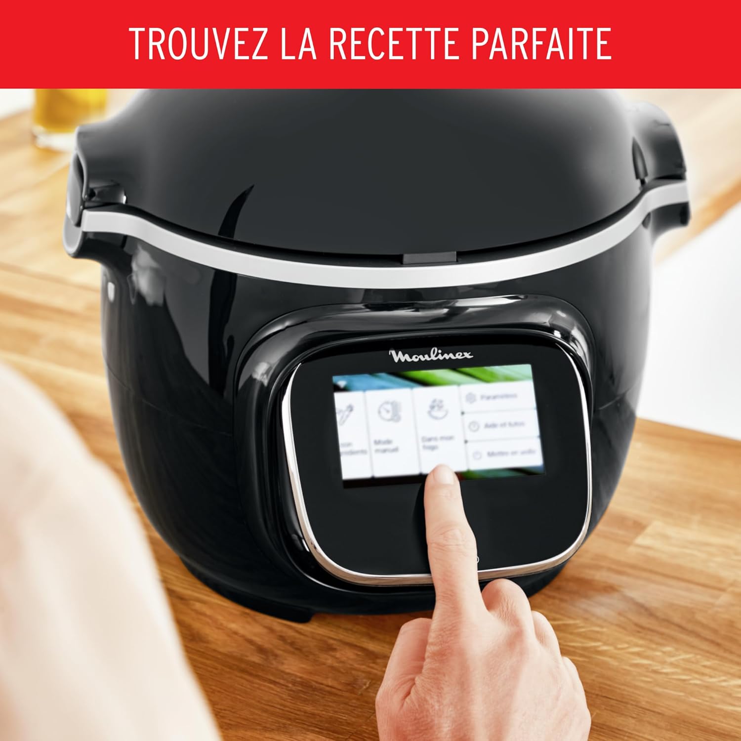 Multicuiseur Cookeo Touch Wifi 6L haute pression 250 recettes app