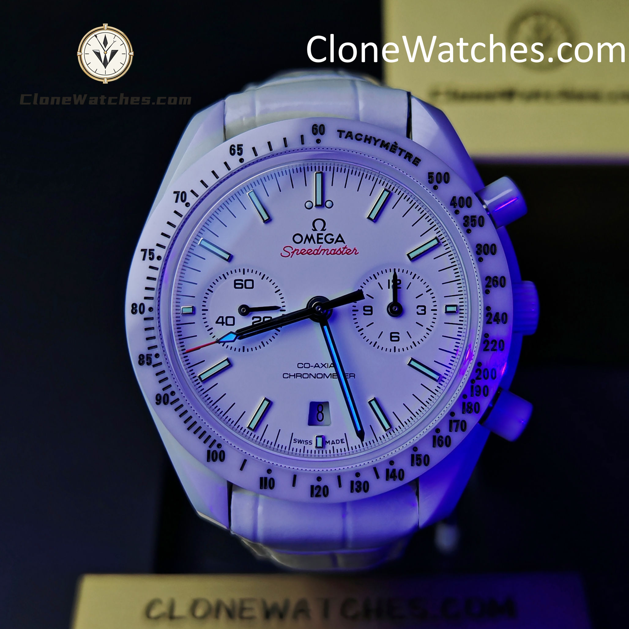 OMEGA Super Clone Watches 1:1 Speedmaster Dark Side of the Moon 311.93.44.51.04.002 44.25mm White Side of the Moon