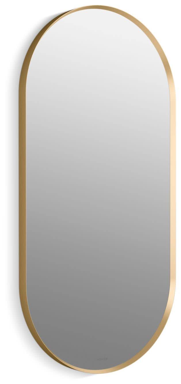 Kohler 26051 Essential 20" x 40" Capsule Decorative Mirror - Moderne Brushed Gold