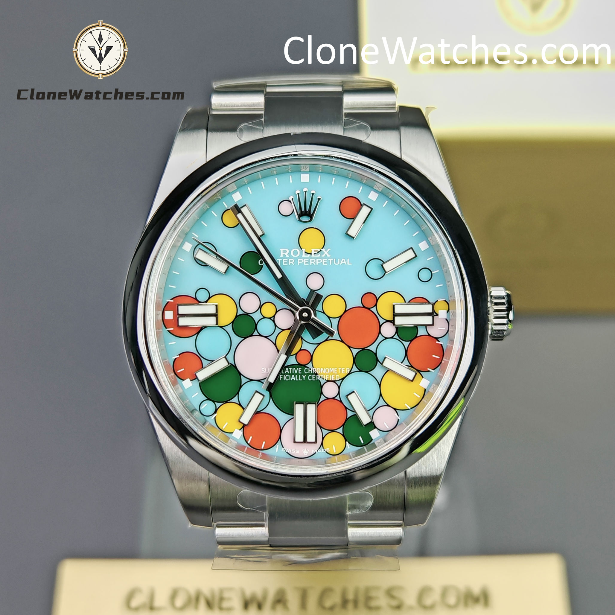 Rolex Super Clone Watches 1:1 Oyster Perpetual Celebration Dial 41mm M124300-0008 3230 Movement
