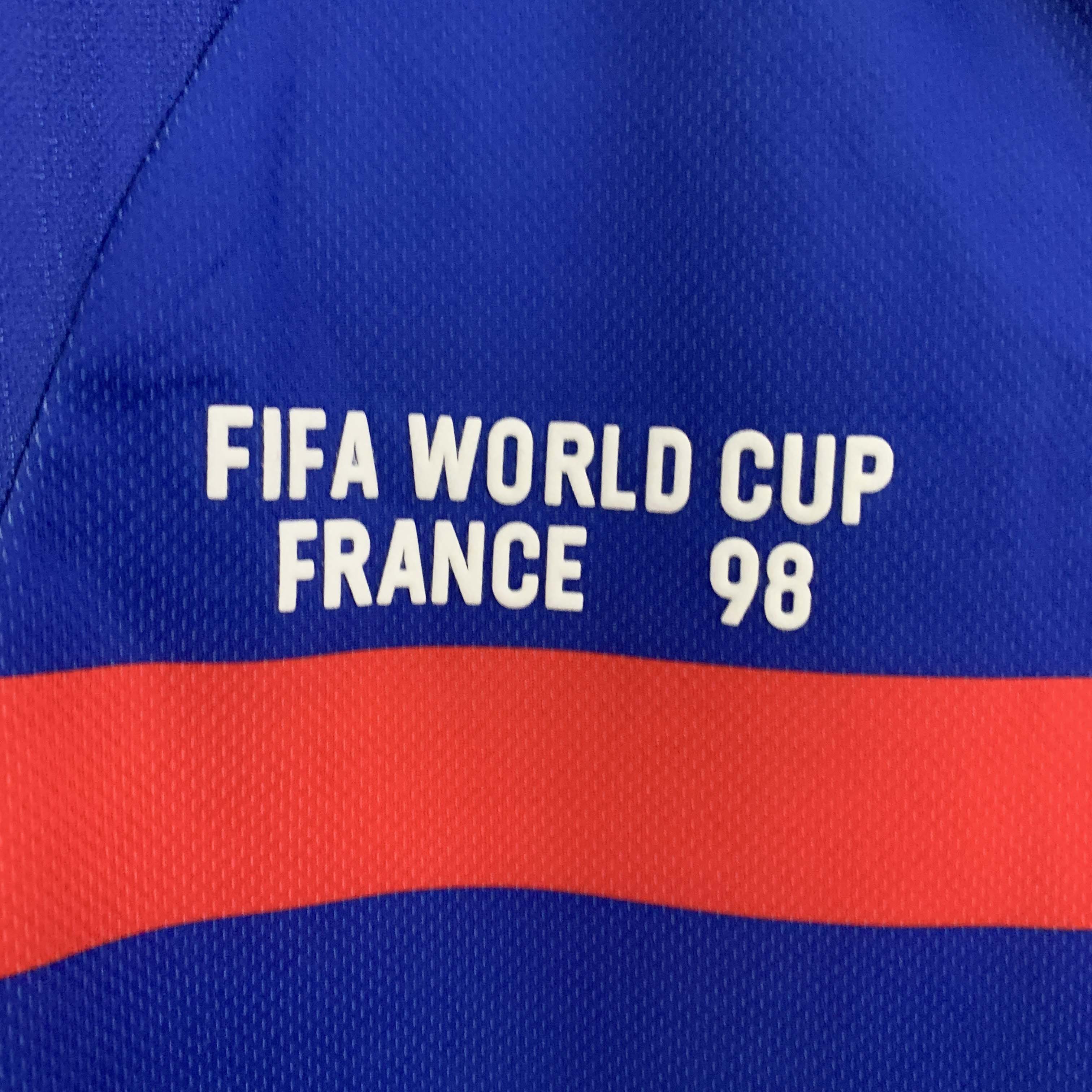 1998 Retro Long Sleeve France Home Football Shirt 1:1 Thai Quality - Fans Edition