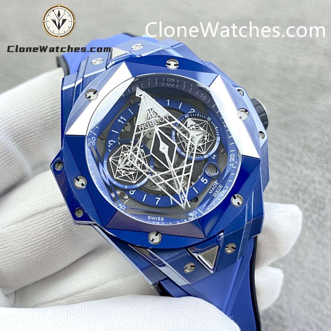 Hublot Super Clone Watches 1:1 Big Bang Unico Sang Bleu II Blue Ceramic 45MM 418.EX.5107.RX.MXM21