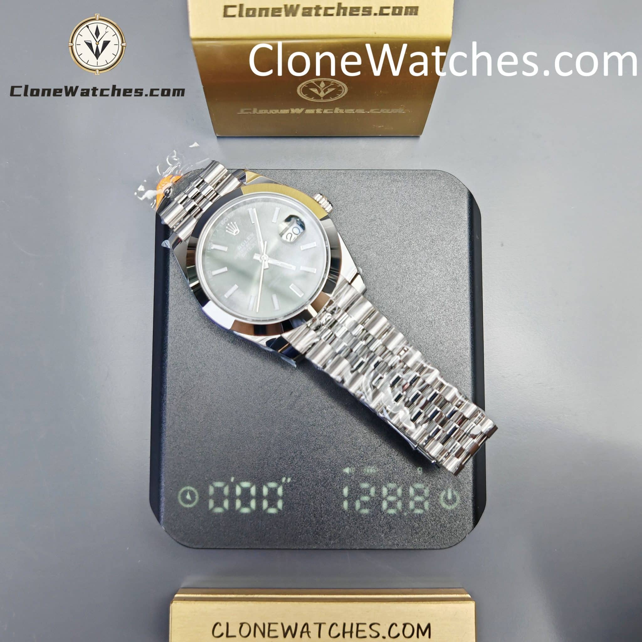 Rolex Super Clone Watches 1:1 DateJust Green Dial m126300-0020 Jubilee 41MM 3235 Movement