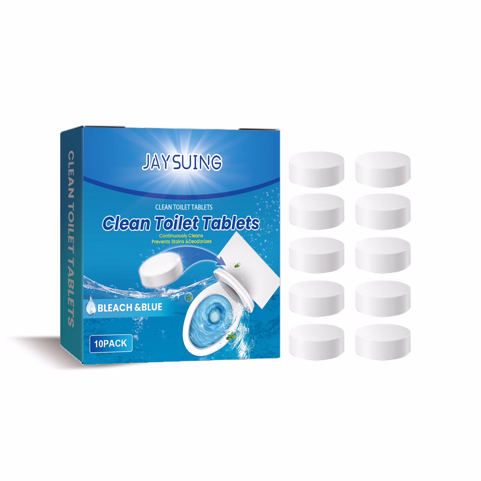Muecwrye Toilet Tank Cleaner Tablets, Toilet Bowl Tablets,bleach tablets, Automatic Cleaners with Sustained-Release Technology, Toilet Tablets for Deodorizing, Descaling
