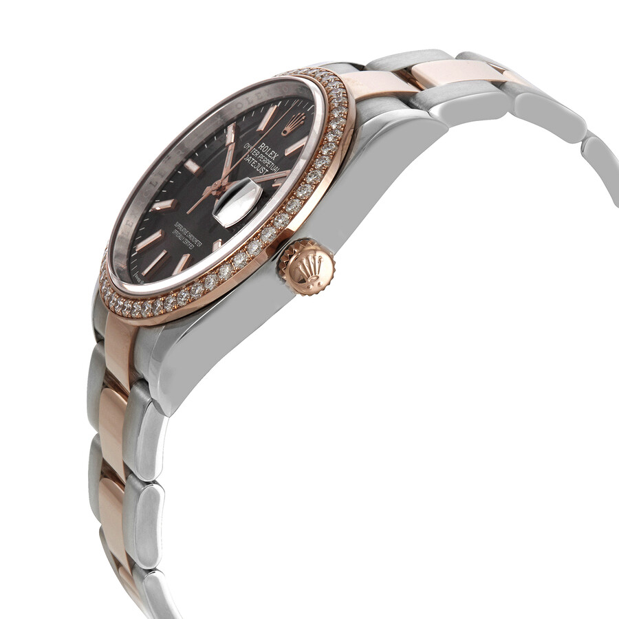 Rolex Datejust 36 Dark Rhodium Dial Men s Steel and 18k Everose Gold Oyster Watch 126281RSO（Lifetime free warranty+90-days replacement service & Refund!.）