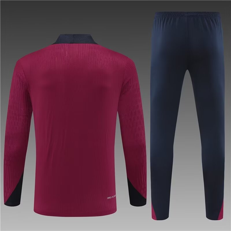 2024/25 England half-pull training uniform red 1:1 Thai quality suit