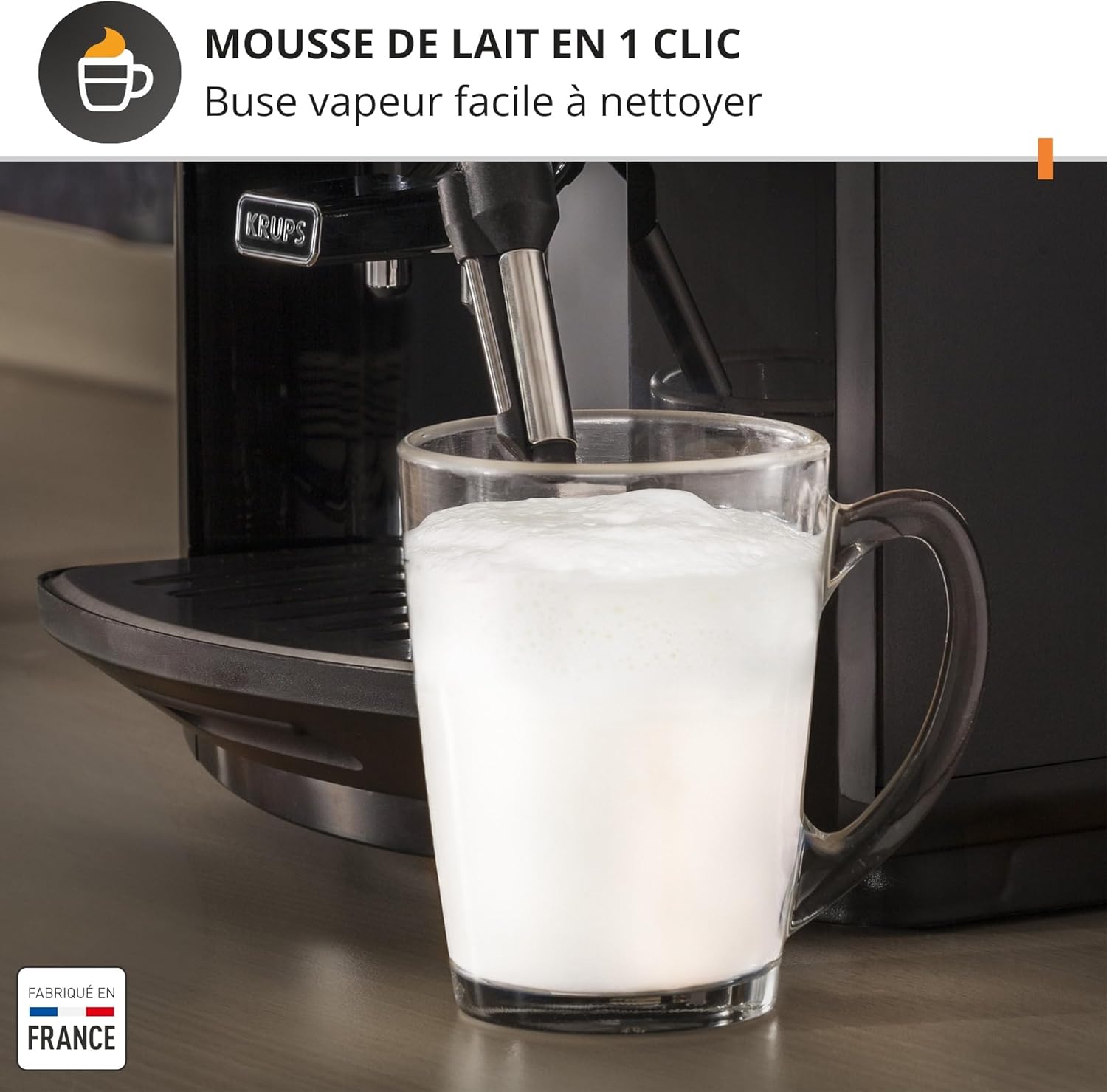 Machine café grains 17 L expresso buse vapeur cappuccino 2 tasses Essential noir