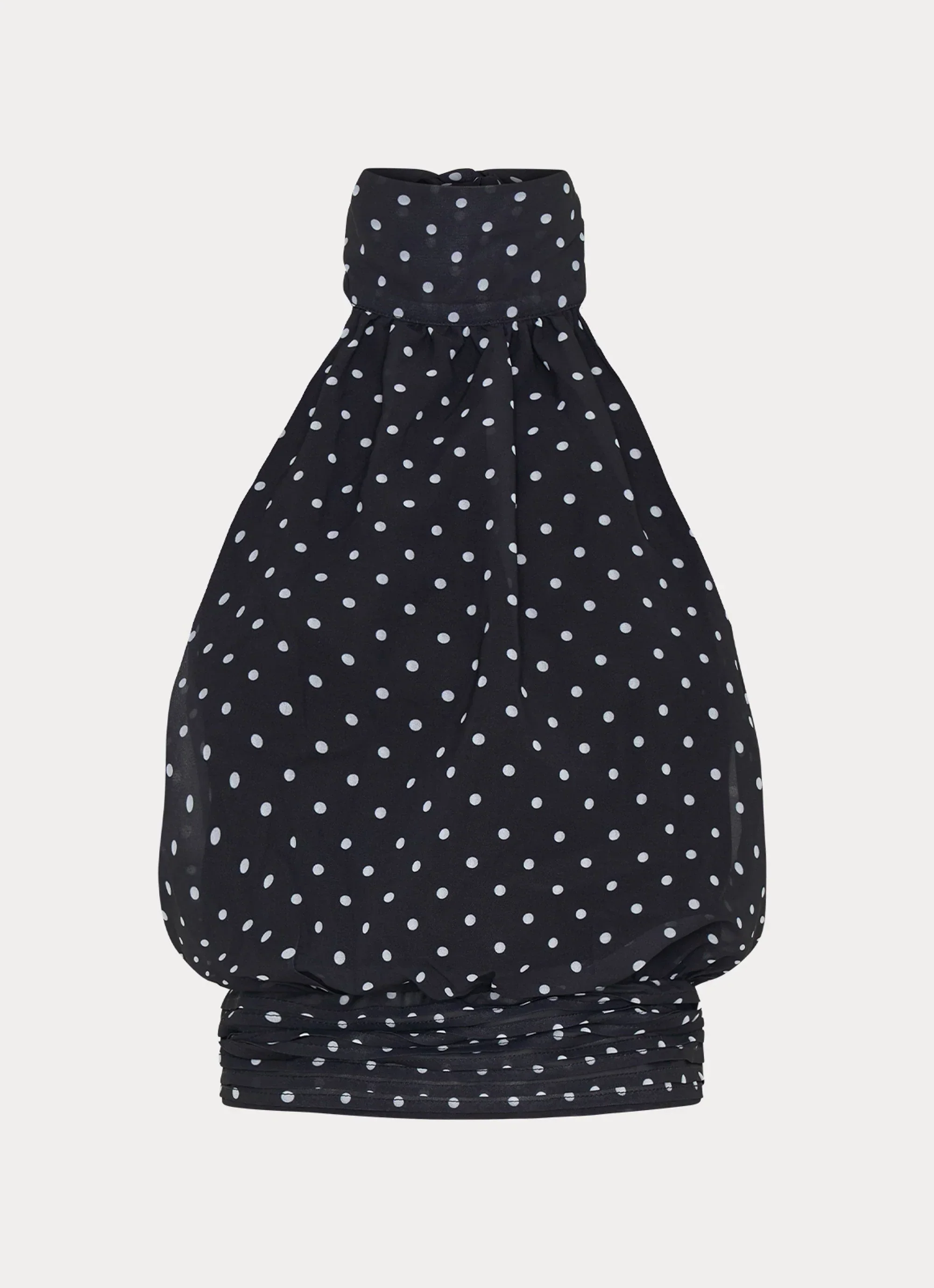 Willow Chiffon Top - Black Polkadot
