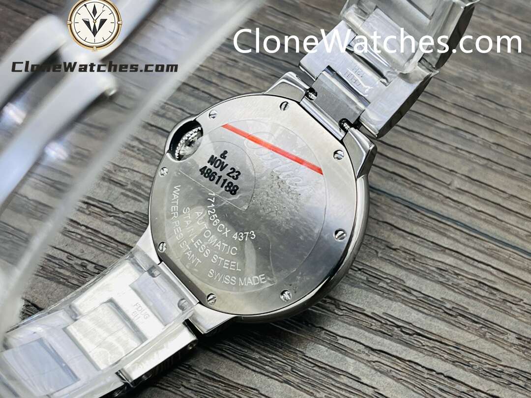 Cartier Super Clone Watches 1:1 Ballon Bleu de Cartier WE902074 White Diamond Dial 33mm