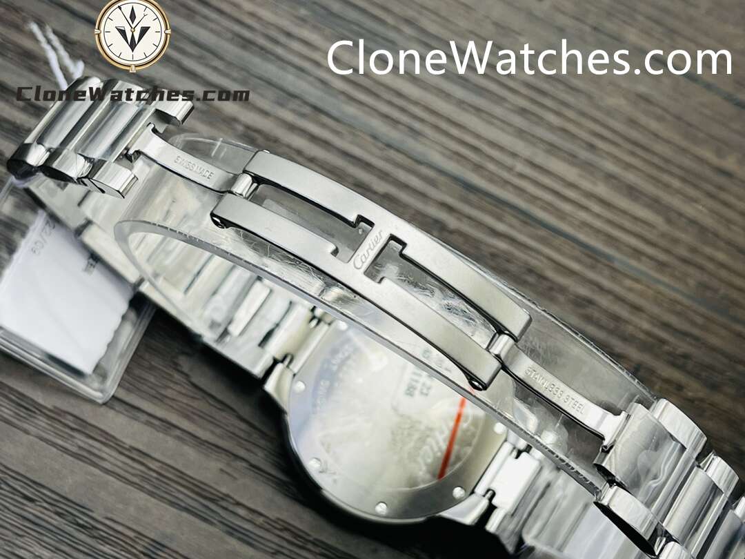 Cartier Super Clone Watches 1:1 Ballon Bleu de Cartier WE902074 White Diamond Dial 33mm