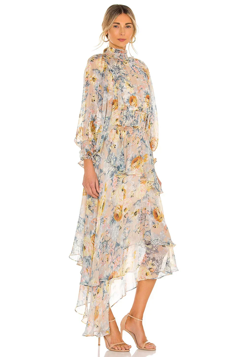 ASTRID Skirt  floral print  long sleeve dress