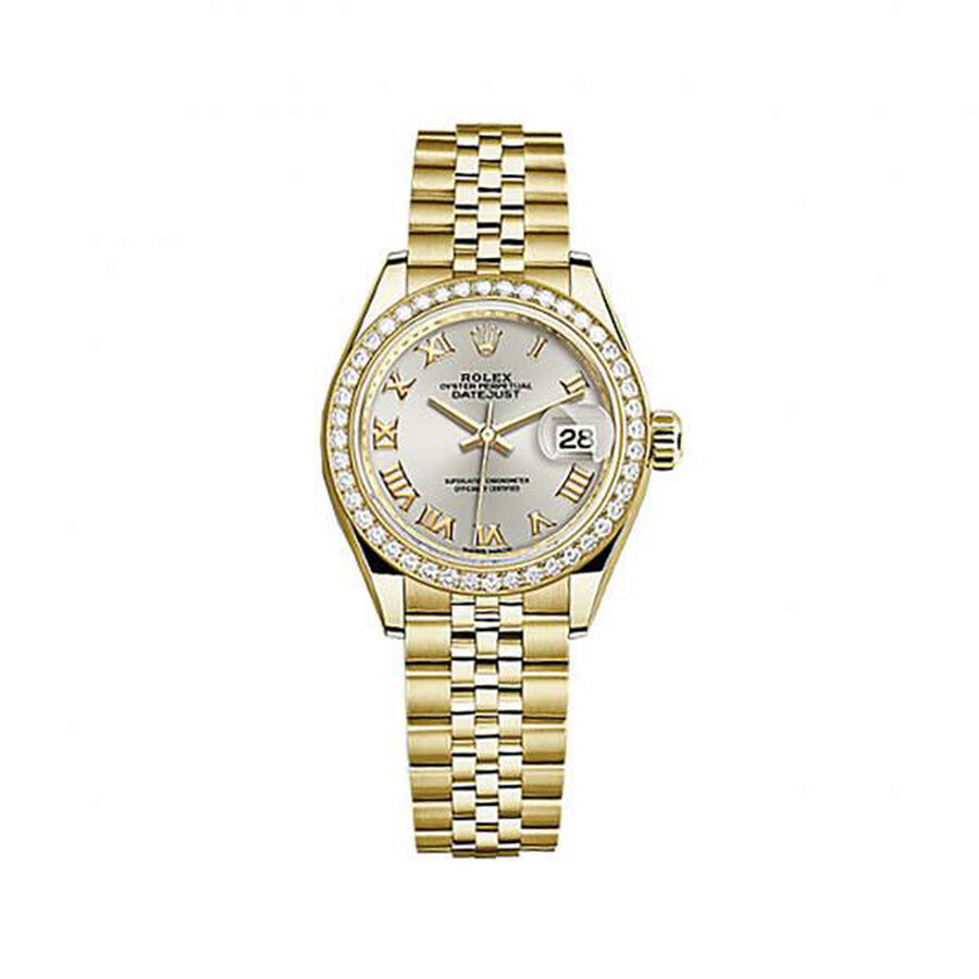 Rolex Lady-Datejust Silver Dial 18 Carat Yellow Gold Jubilee Watch 279138SRJ（Lifetime free warranty+90-days replacement service & Refund!.）