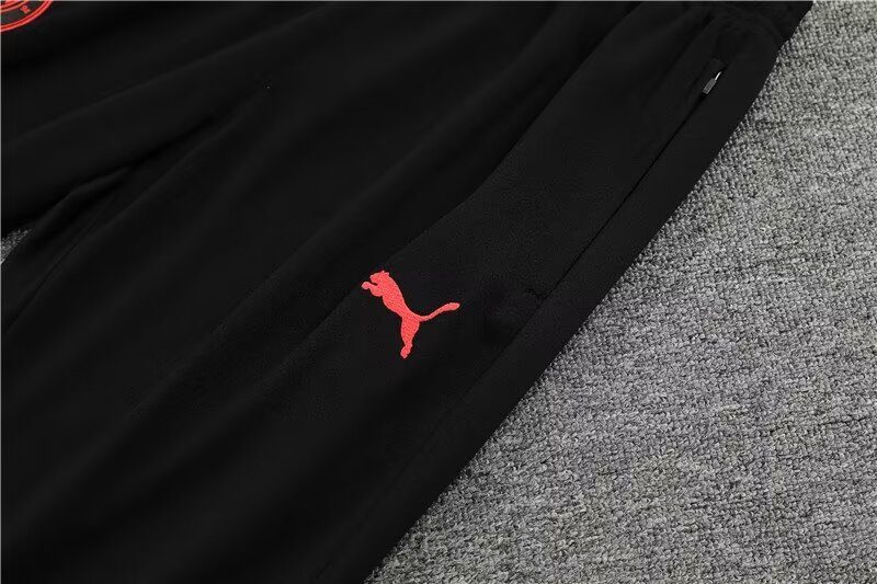 2023/2024 Manchester City Half Pull Training Wear Black Football Shirt