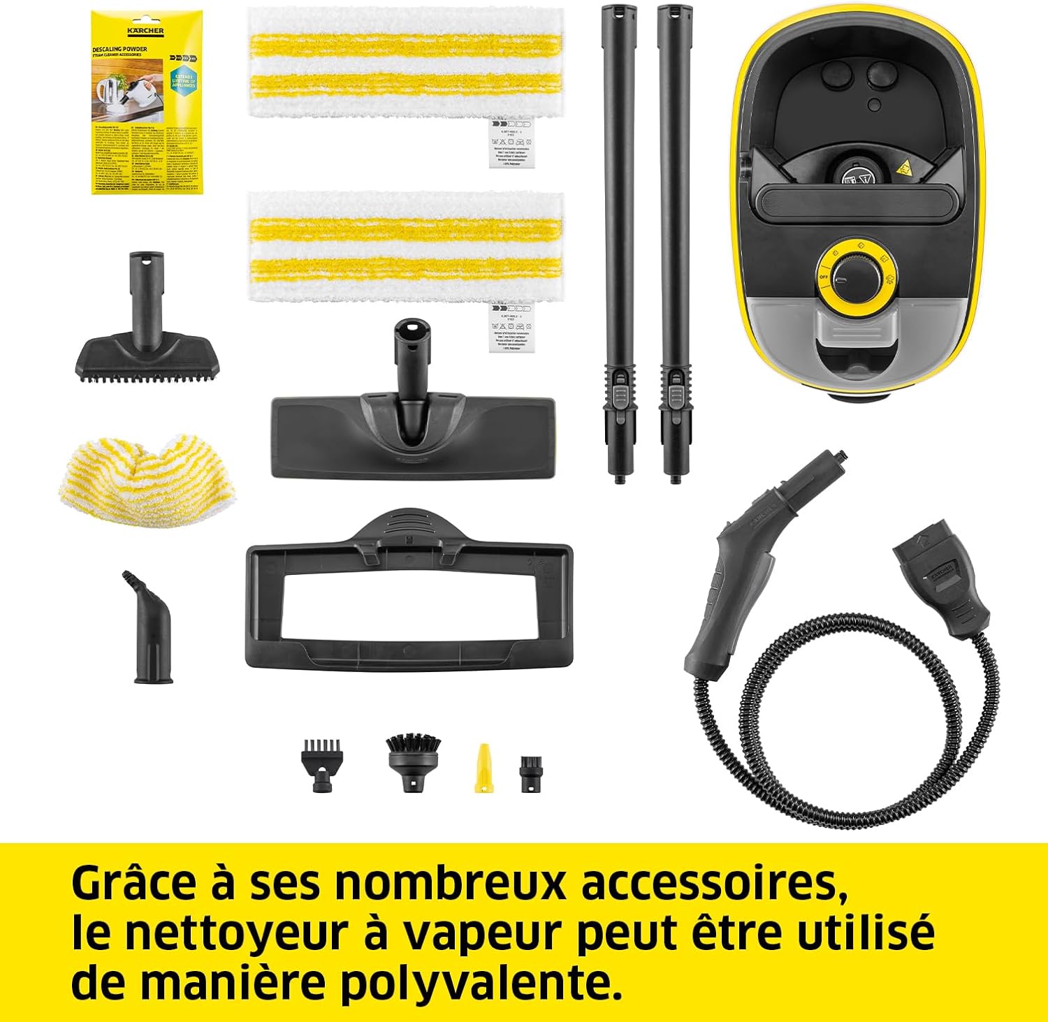 Nettoyeur vapeur SC 5 Deluxe 4 bars VapoHydro réservoir 1,3 L
