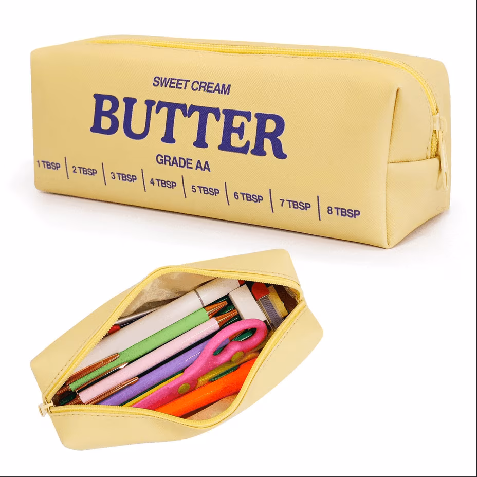 Pencil Pouch, Shaped Pencil Case Large Capacity Pouch for Pens Soft Stationery Organizer Supplies,Cute Novelty Pen Holder for Desk Storage,Portable Writing Bag
