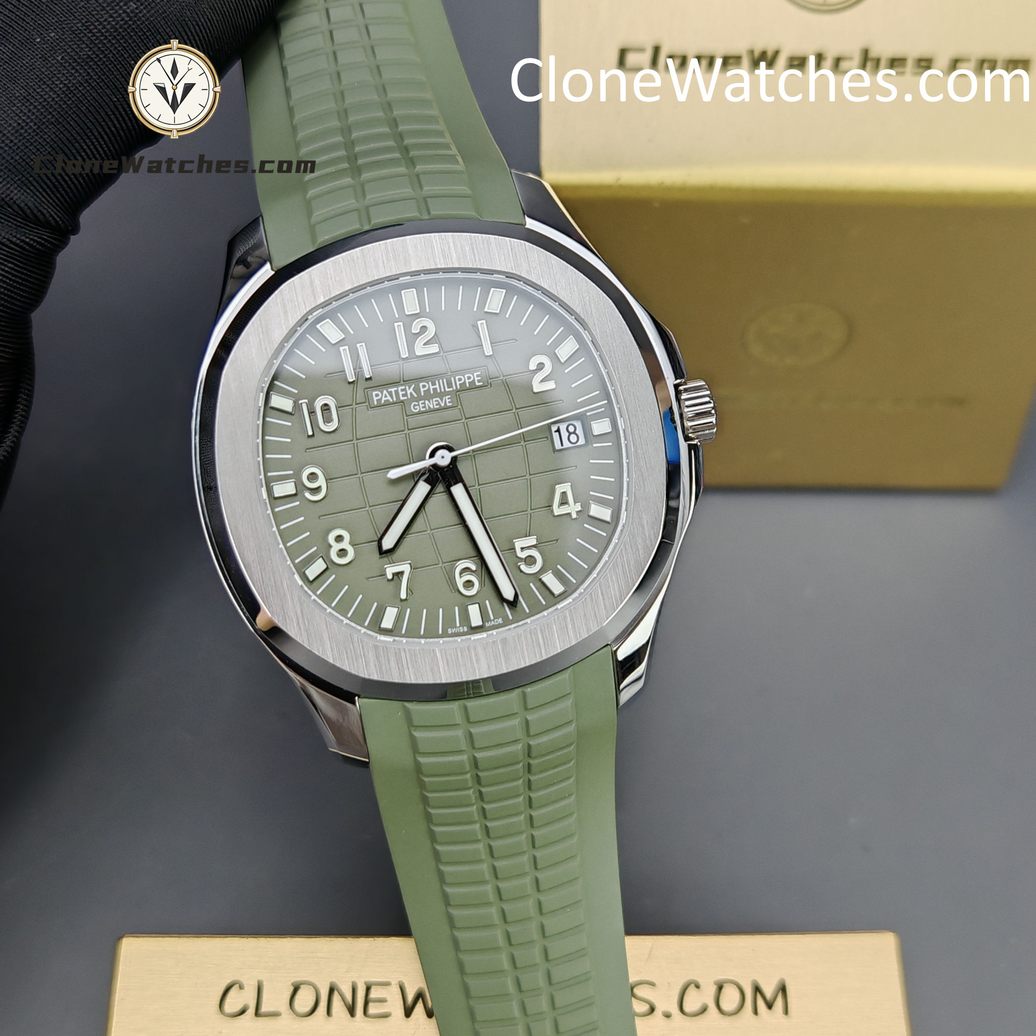Patek Philippe Super Clone Watches 1:1 Aquanaut White Gold 5168G-010 42 mm