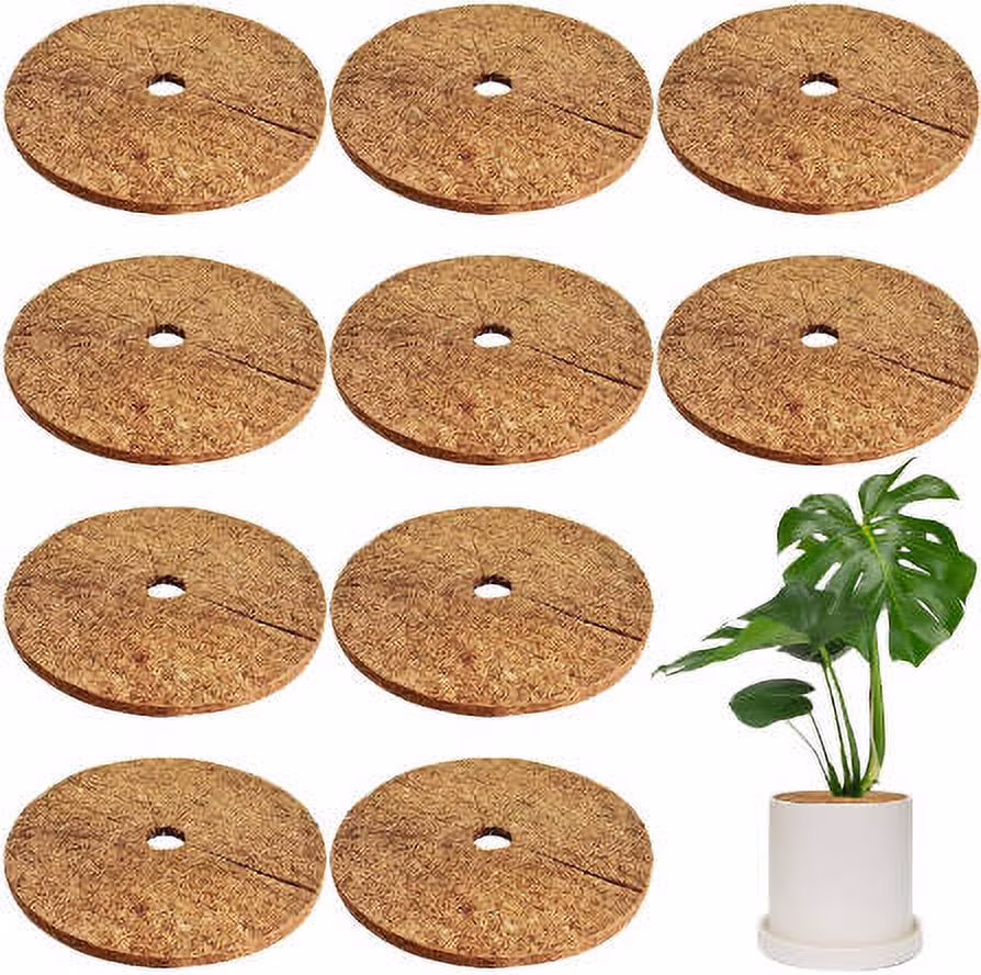 118 Inch Coconut Fiber Tree Mulch Rings, Natural & Organic, Moisturize & Protect Soil, Easy to Use & Trim, for Gardens