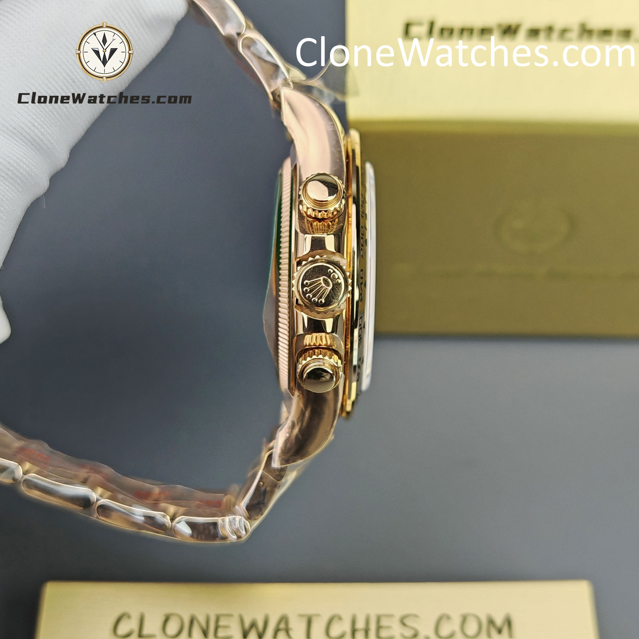 Rolex Super Clone Watches 1:1 Daytona Sundust Dial Rose Gold 126505-0003 4131 Movement