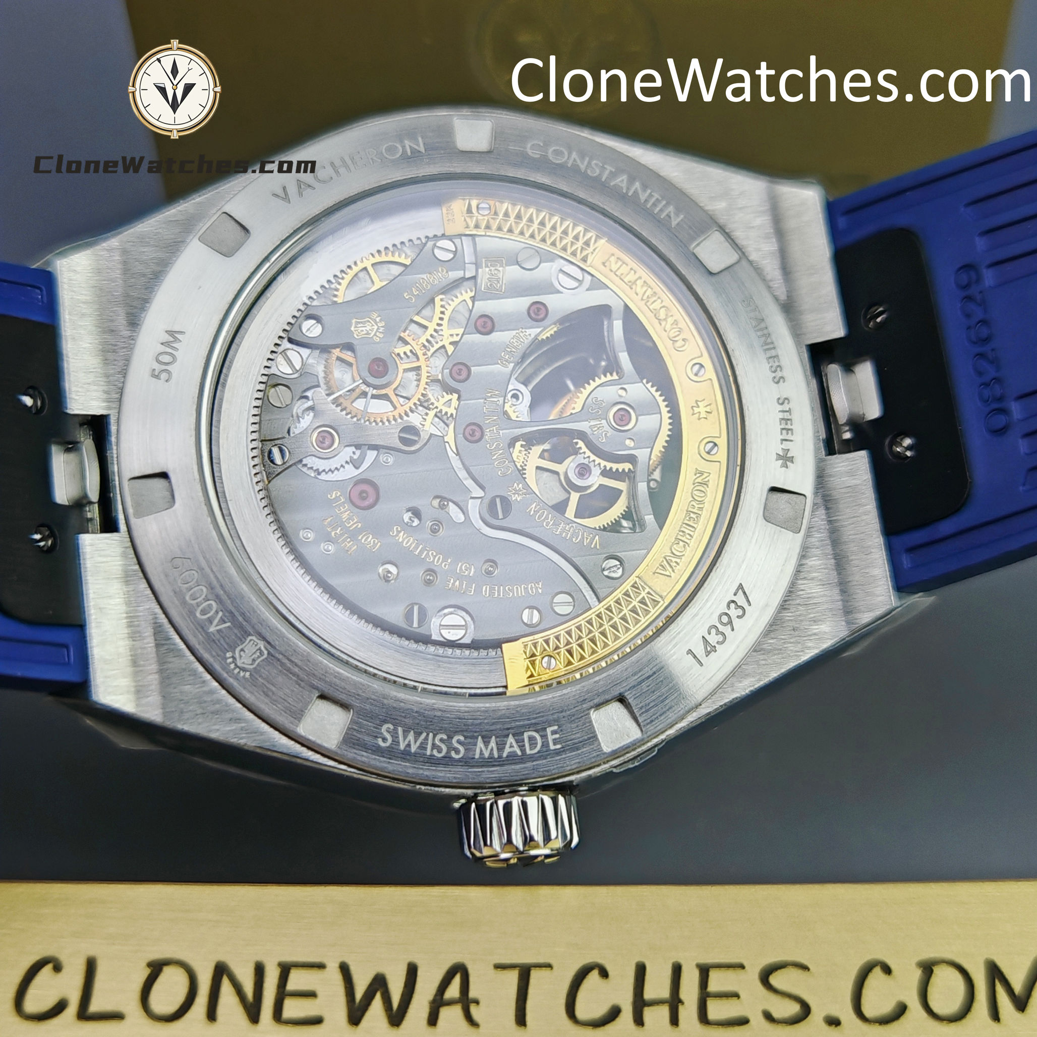 Vacheron Constantin Super Clone Watches 1:1 Overseas Tourbillon 6000V/110A-B544 42.5MM Rubber Strap