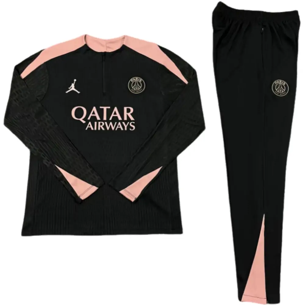 2024-25 New Season Jordan Paris Black and Pink Children's Training Suit