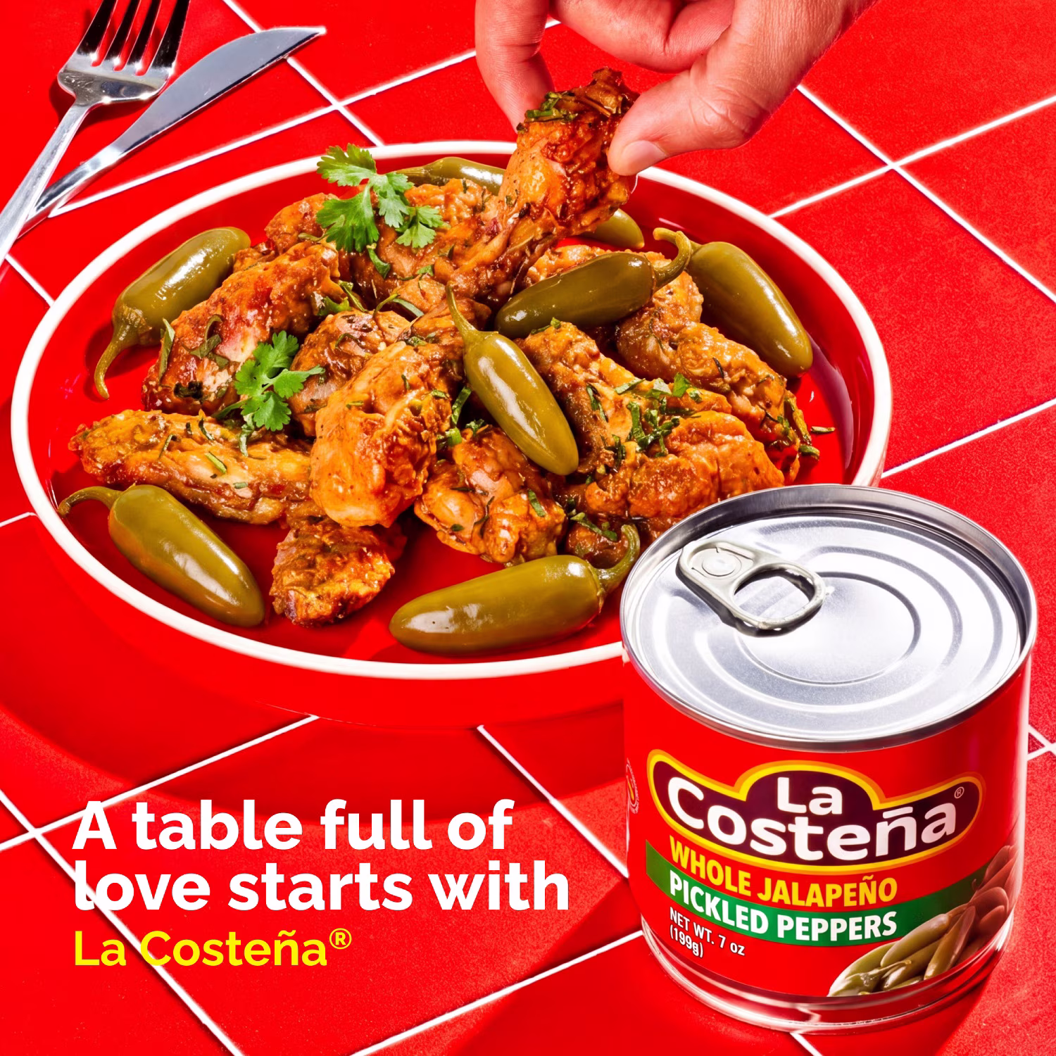 (12 pack) La Costeña Pickled Whole Jalapeno Peppers, 7 oz