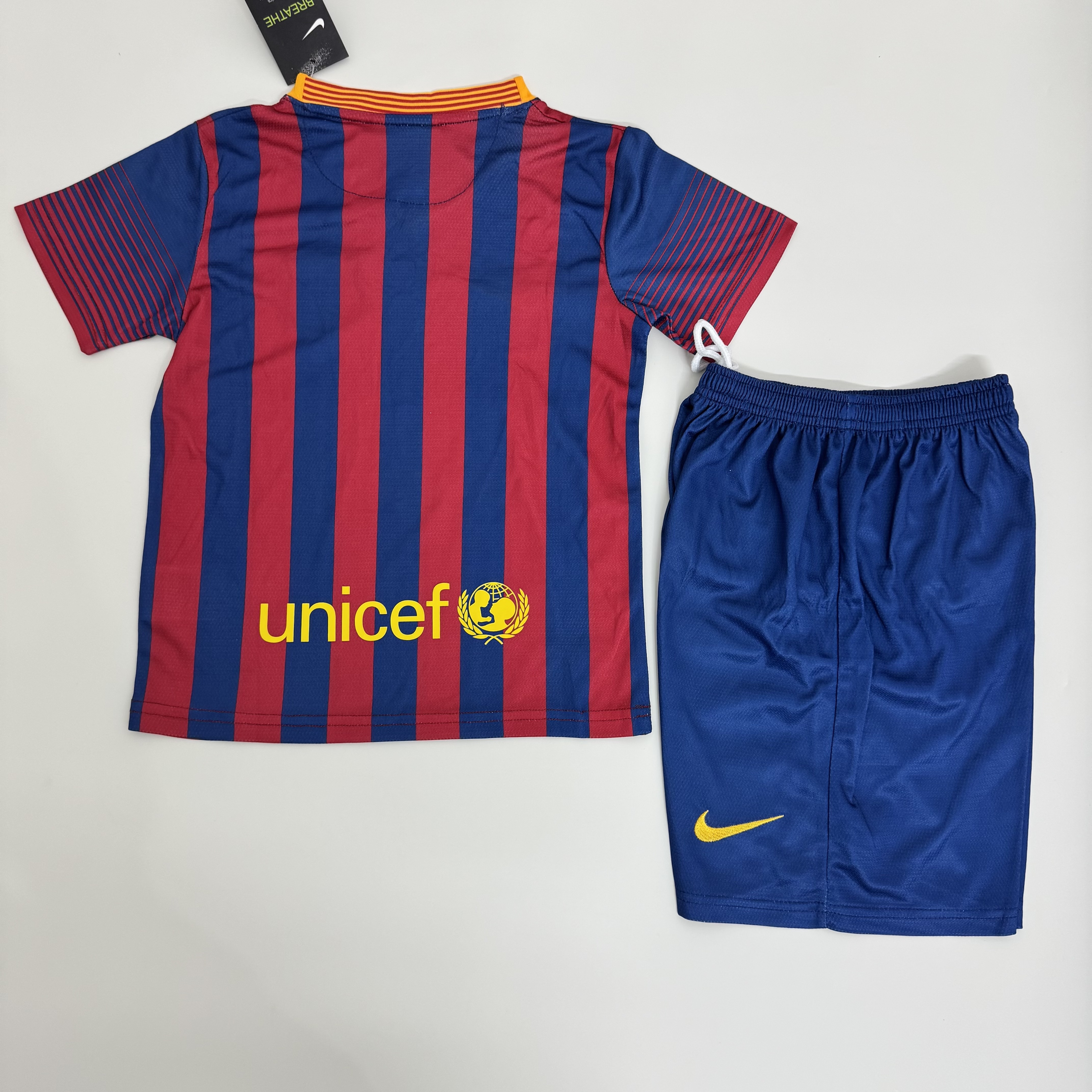 2013-14 Barcelona Home Retro Children's Jersey Set - Fans Edition
