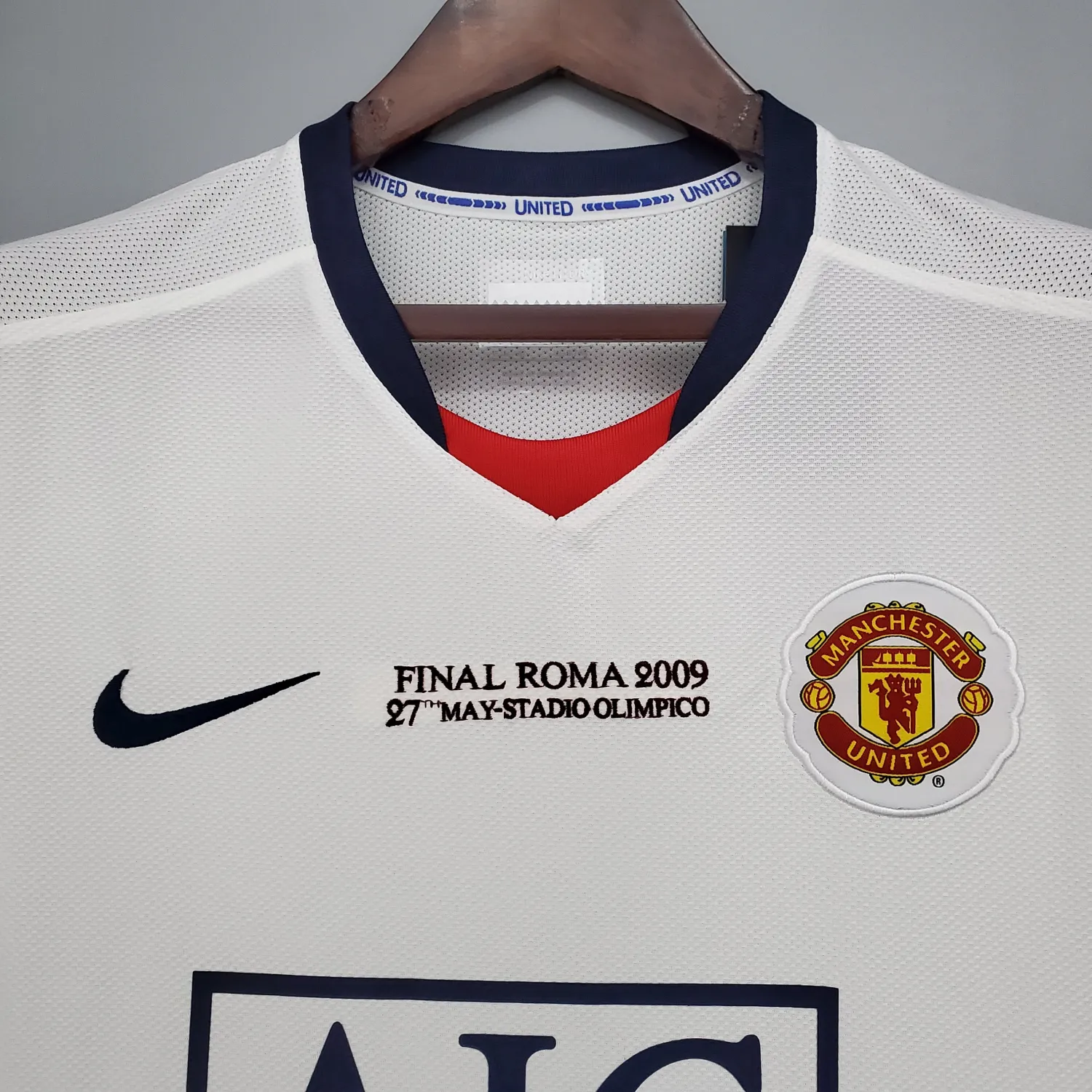 2008/2009 Manchester United Champions League away white jersey