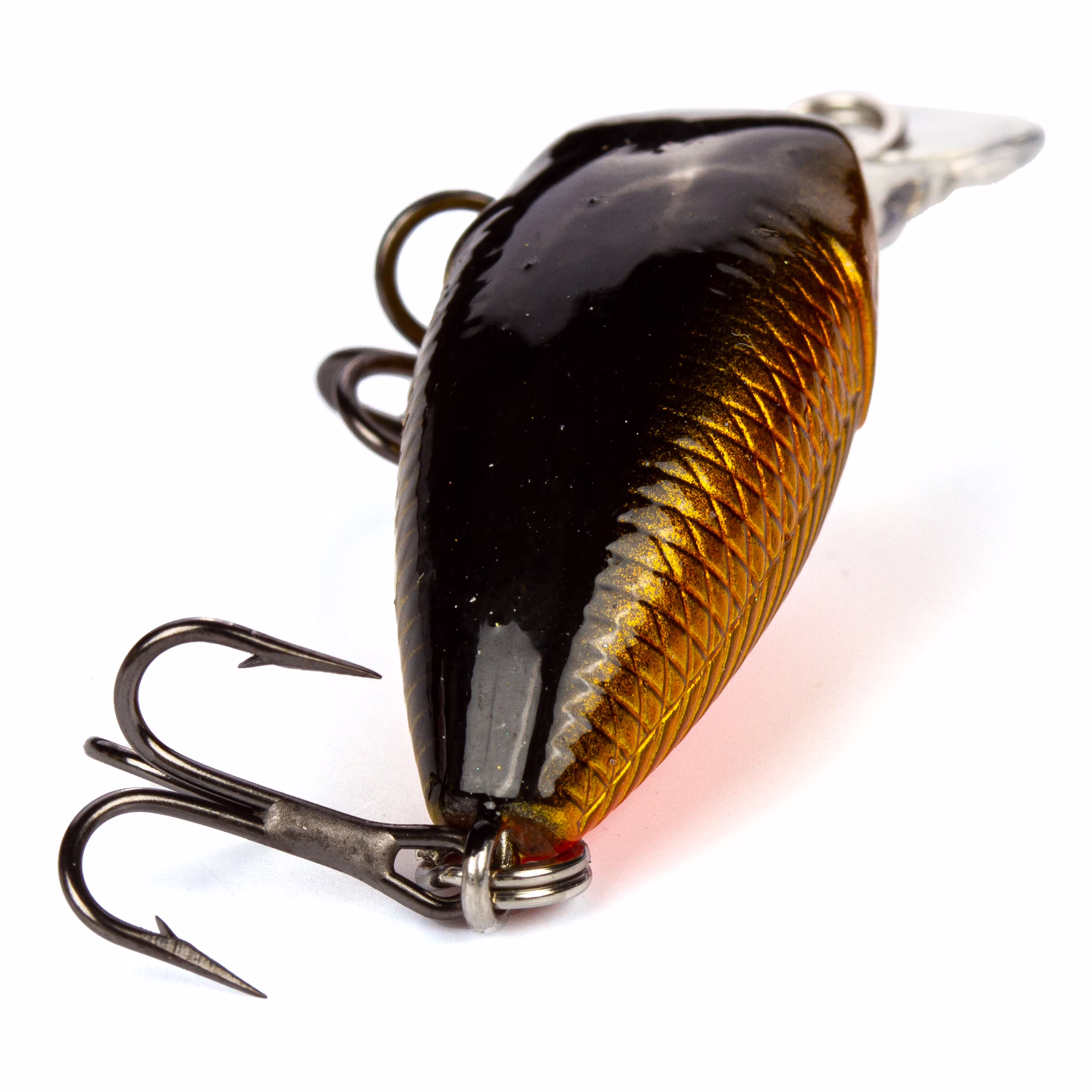 Ozark Trail Mini Crankbait Fishing Lure, Gold Black, 1/11 oz