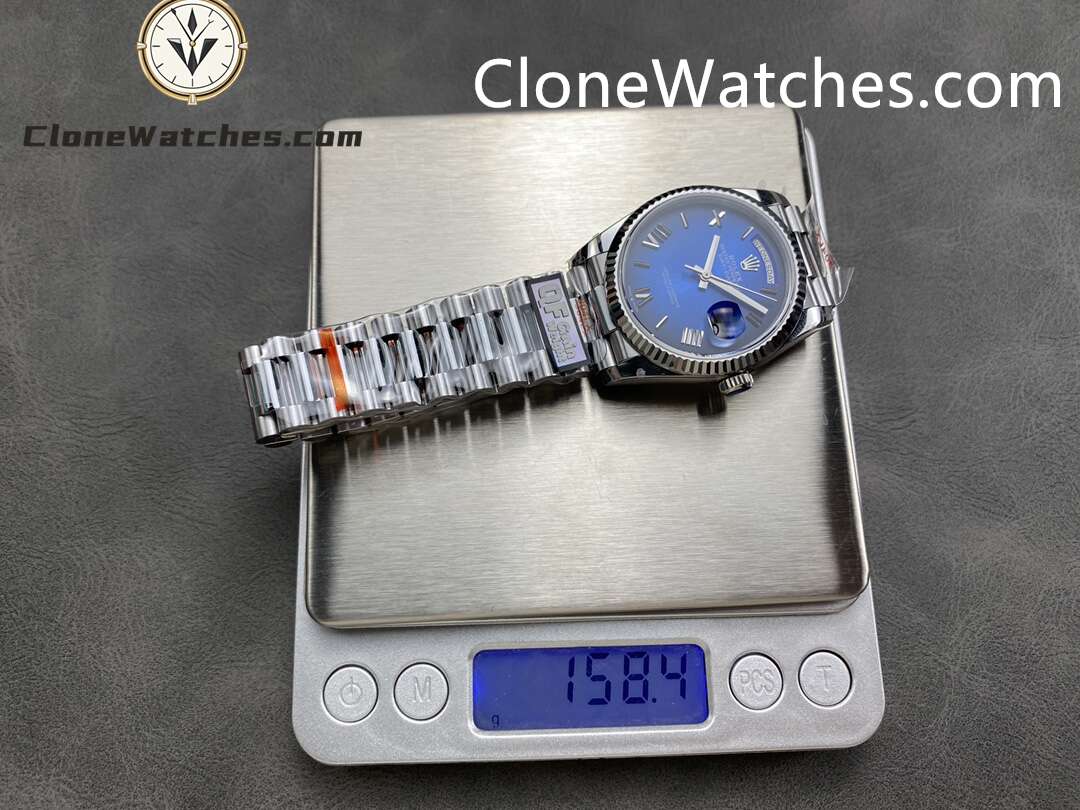 Rolex Super Clone Watches 1:1 Day Date Gradient Blue Dial 36mm m128239-0063 3255 Movement