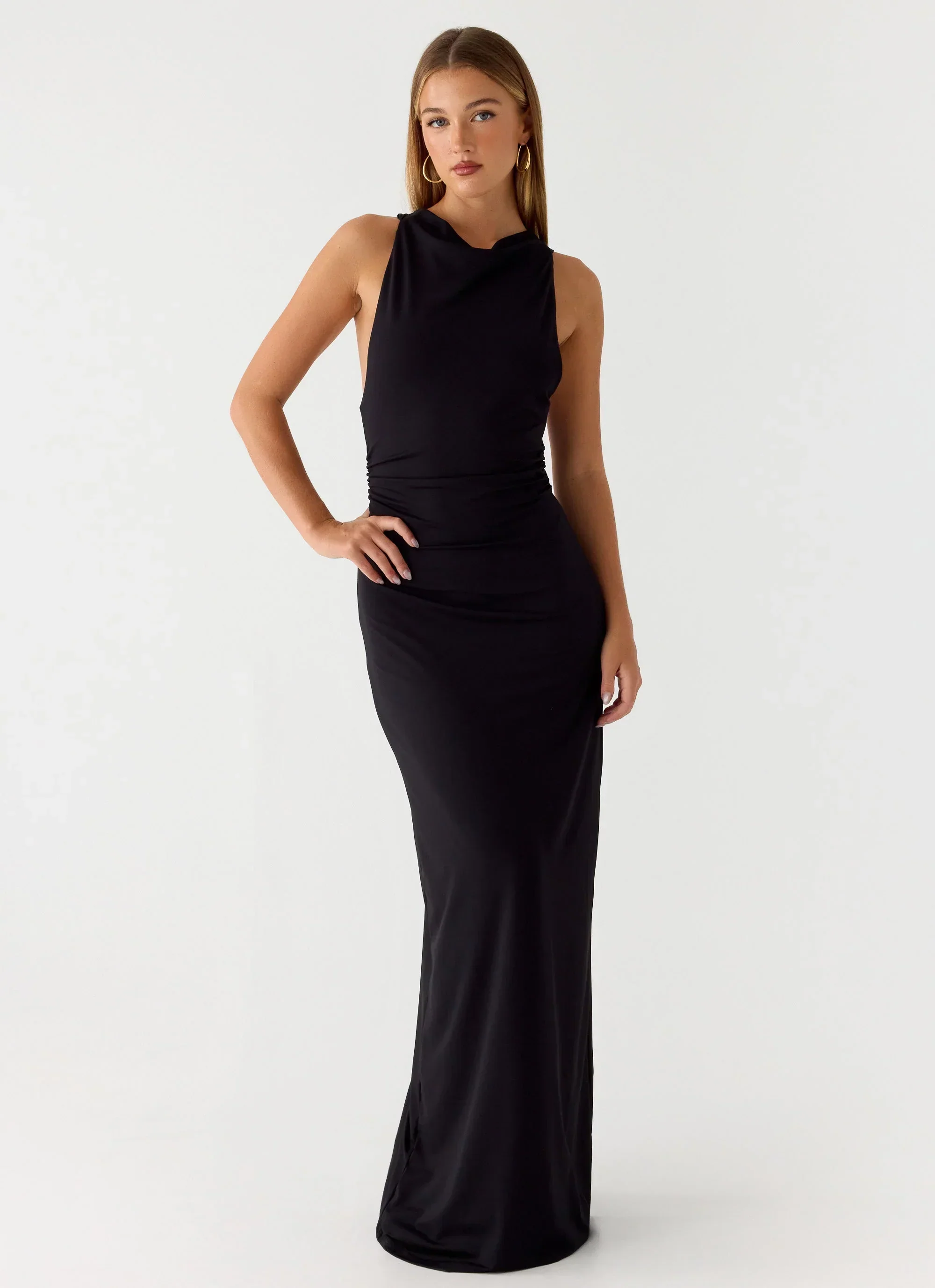 Hidden Agenda Maxi Dress - Black