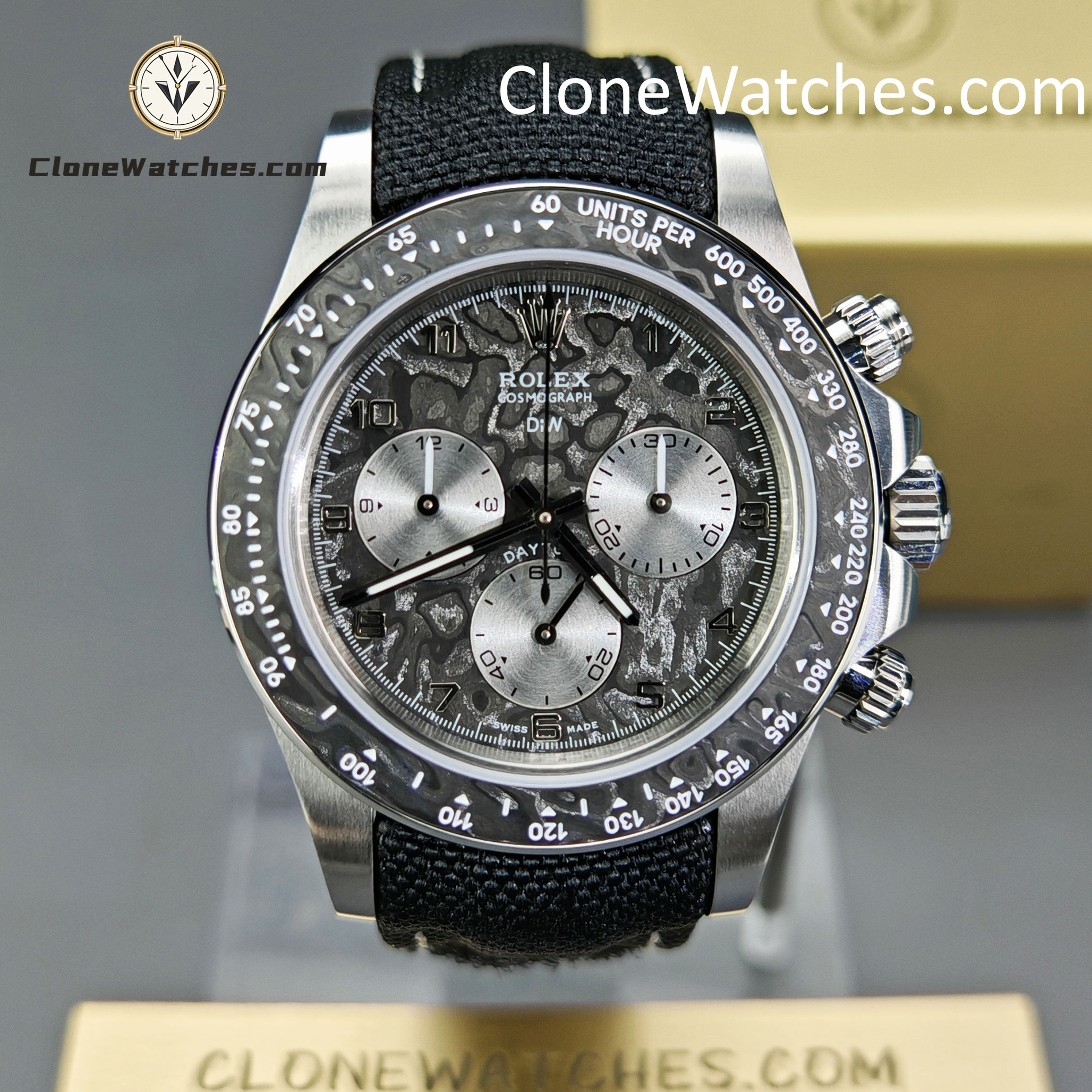 Modified Super Clone Watches 1:1 DiW Rolex Daytona NTPT Carbon “EXCEPTIONAL-1”