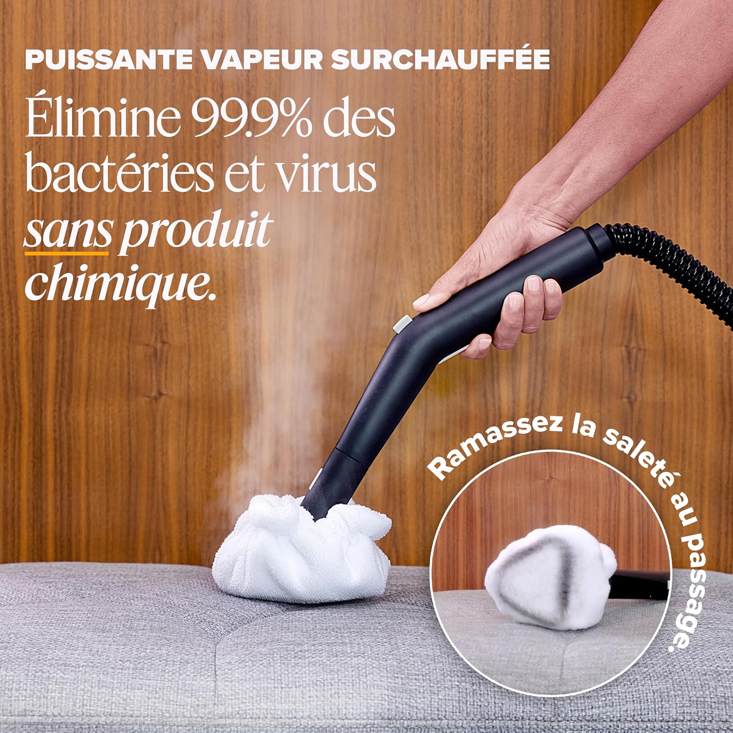 Nettoyeur vapeur 17 accessoires nettoyage sols voiture carrelage joints