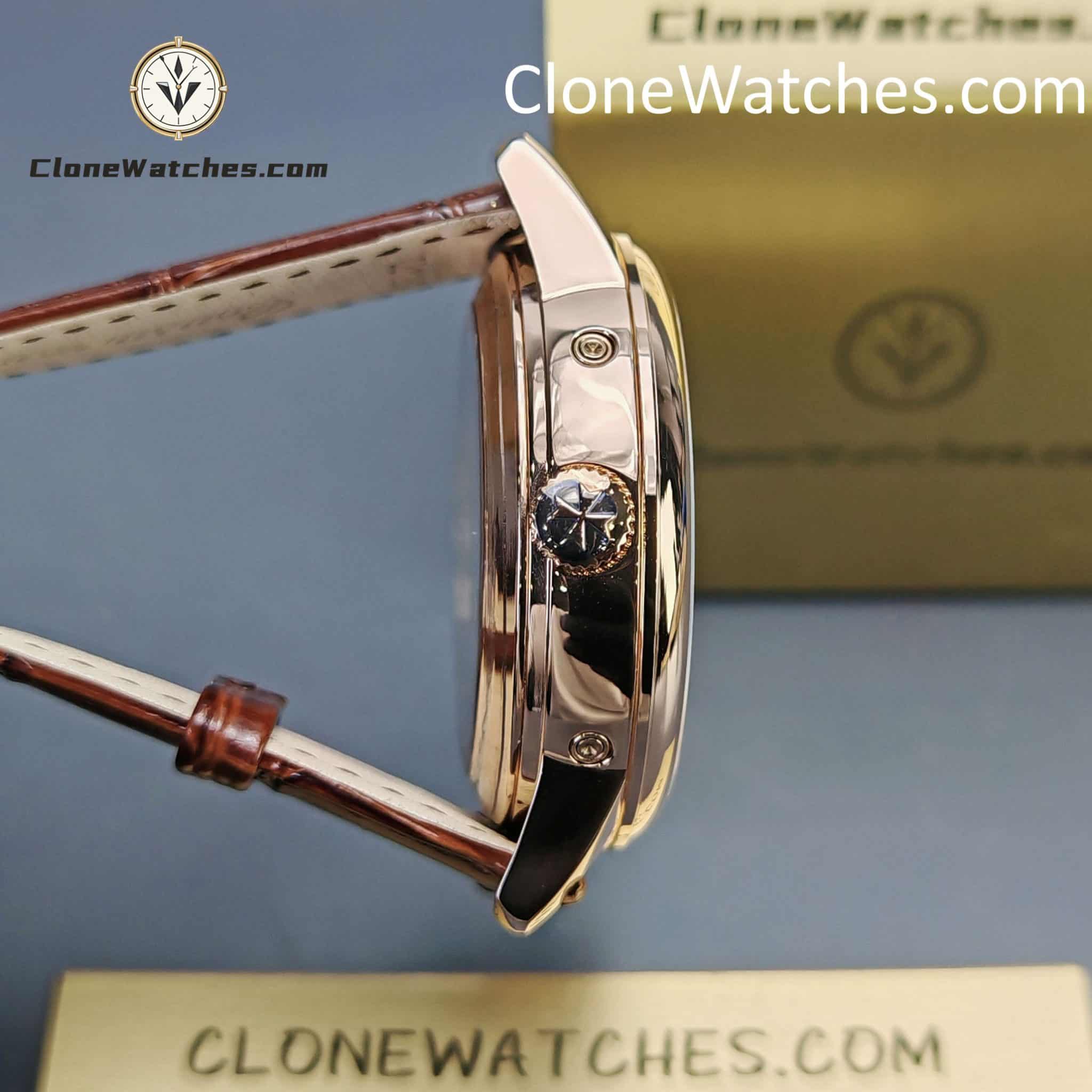 Vacheron Constantin Super Clone Watches 1:1 Patrimony Rose Gold 4010U/000R-B329 White Dial