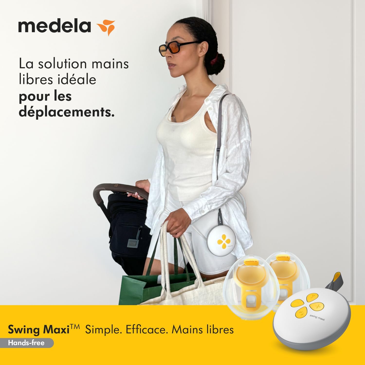 Tire lait électrique double mains libres compact avec application