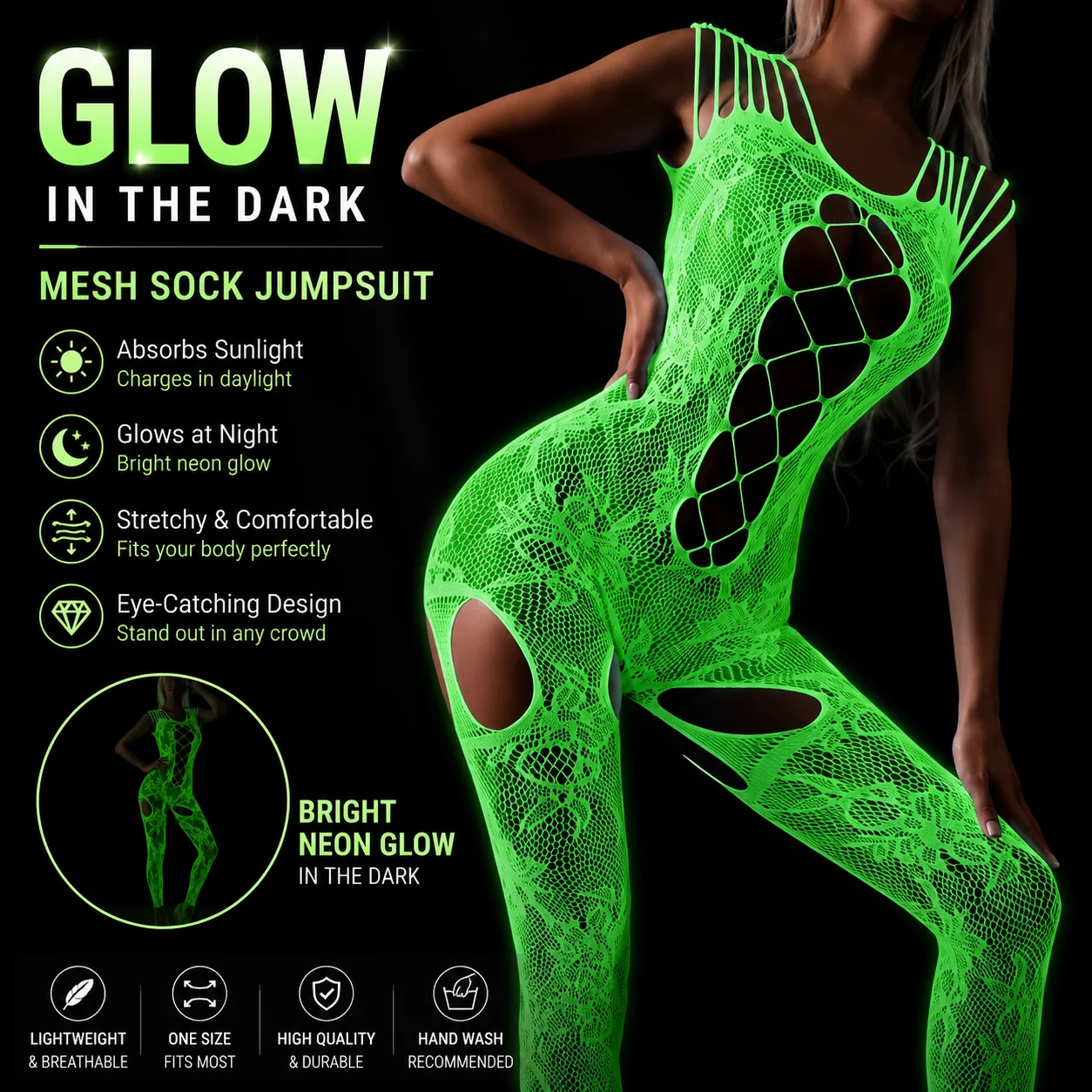 Glow-in-the-Dark One-piece Glow-in-the-Dark Socks