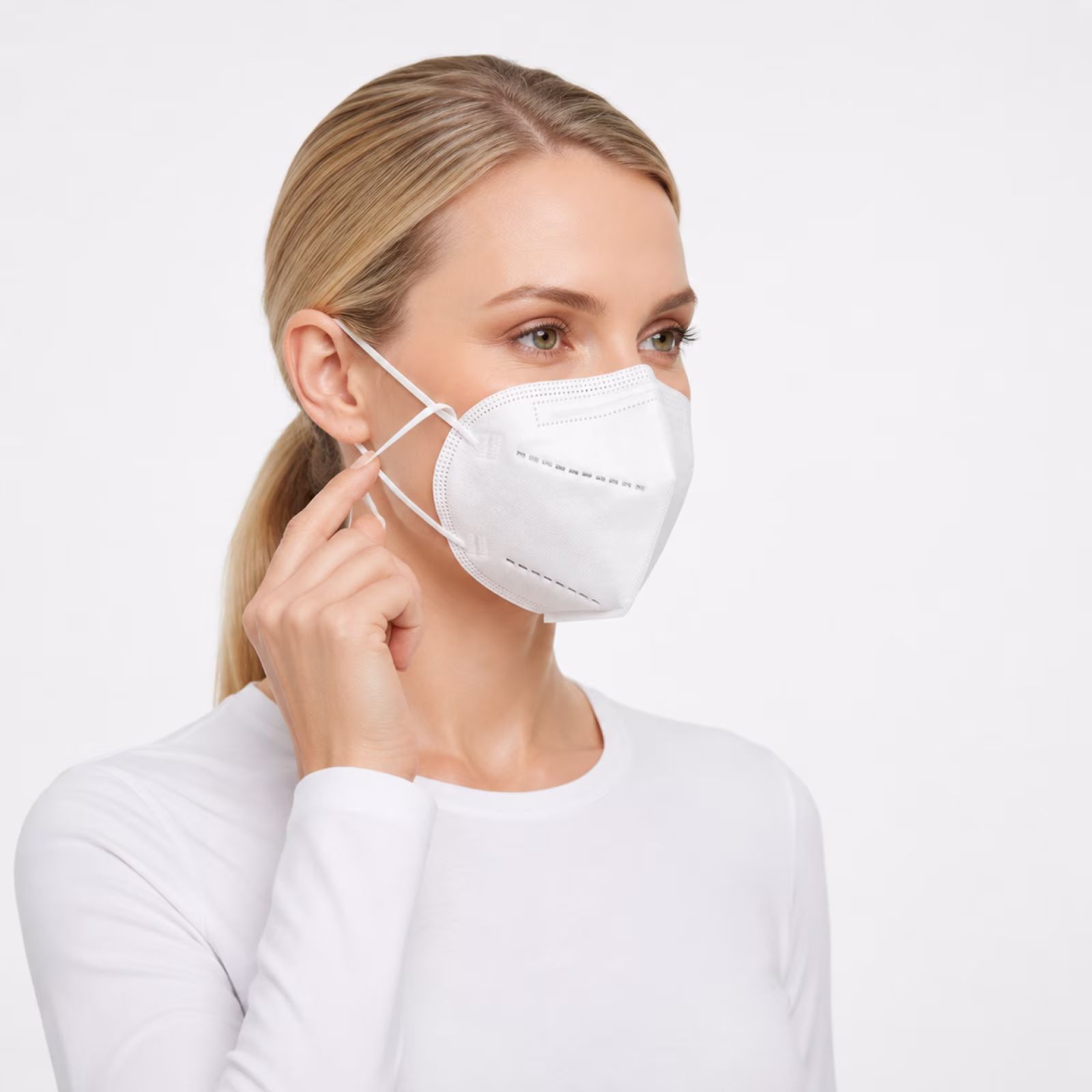 10 Pack N95 Disposable Face Masks 5 Layer Filtration Adjustable Nose Clip for Adult Use Protective Respirator Mask
